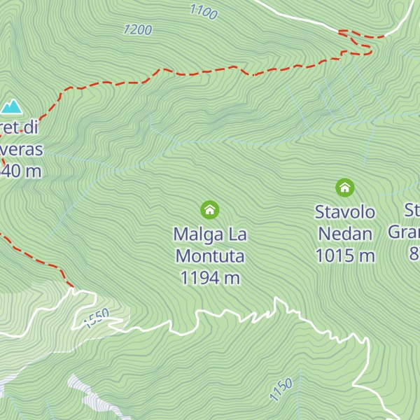 Map of Malga La Montuta