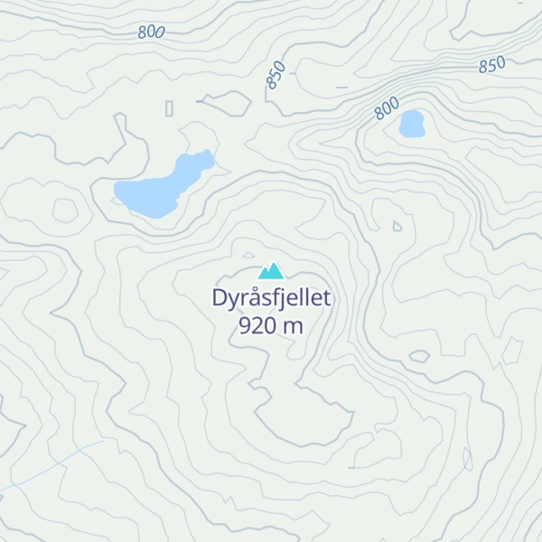 Map of Dyråsfjellet