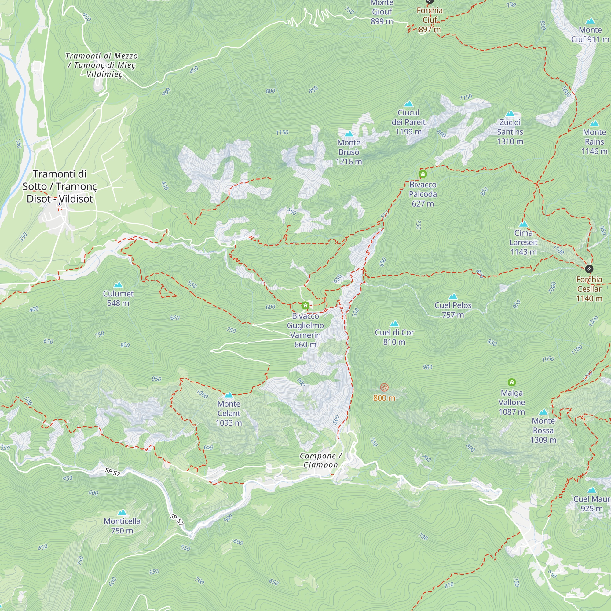 Bivacco Guglielmo Varnerin map