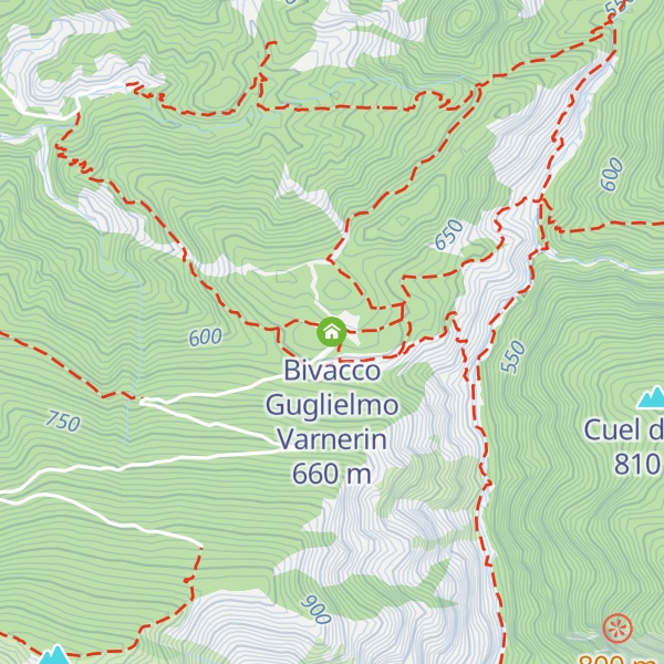Map of Bivacco Guglielmo Varnerin