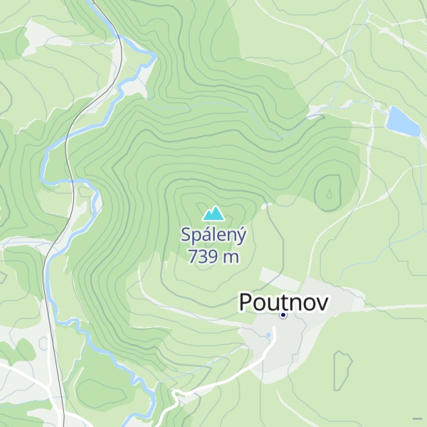 Map of Spálený