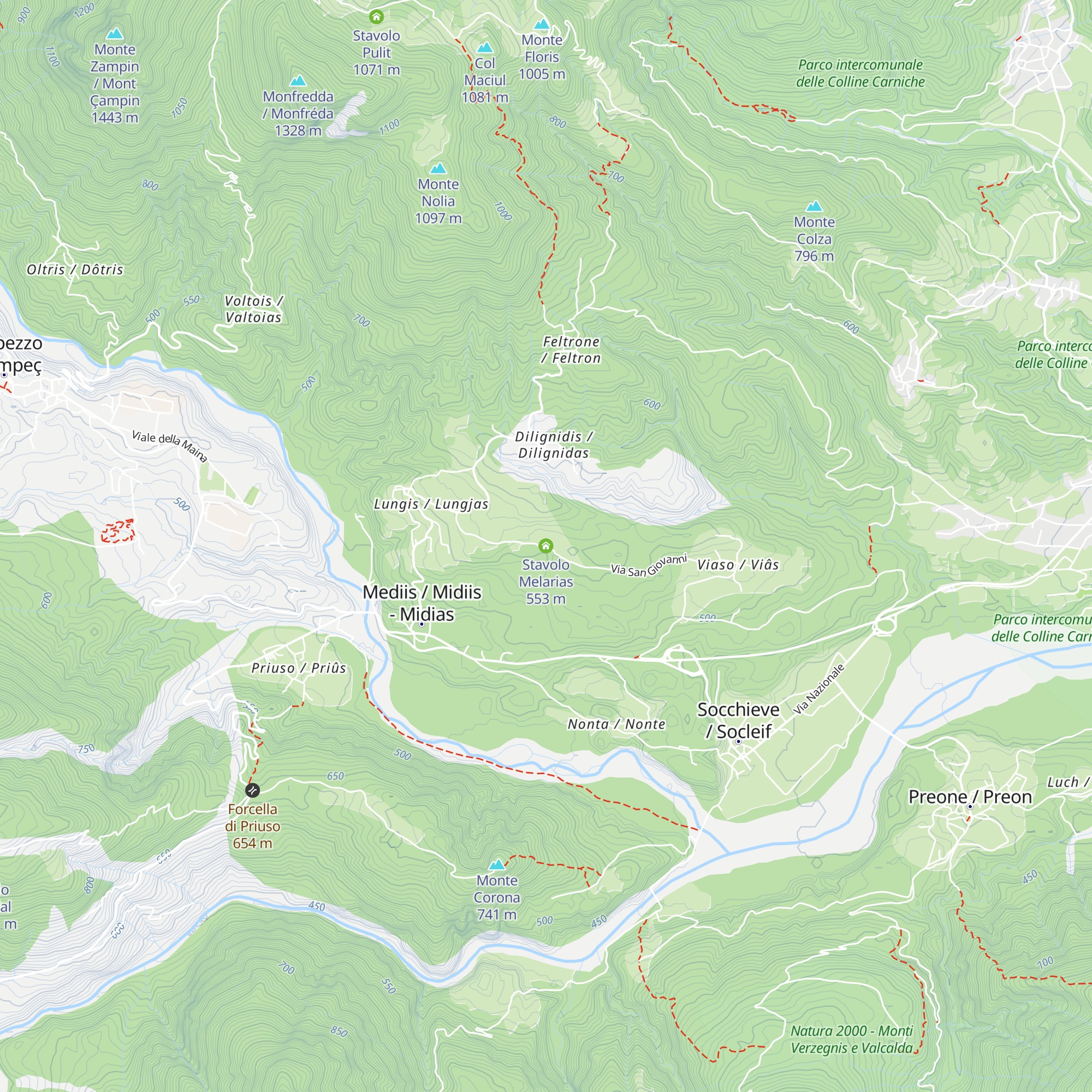 Stavolo Melarias map