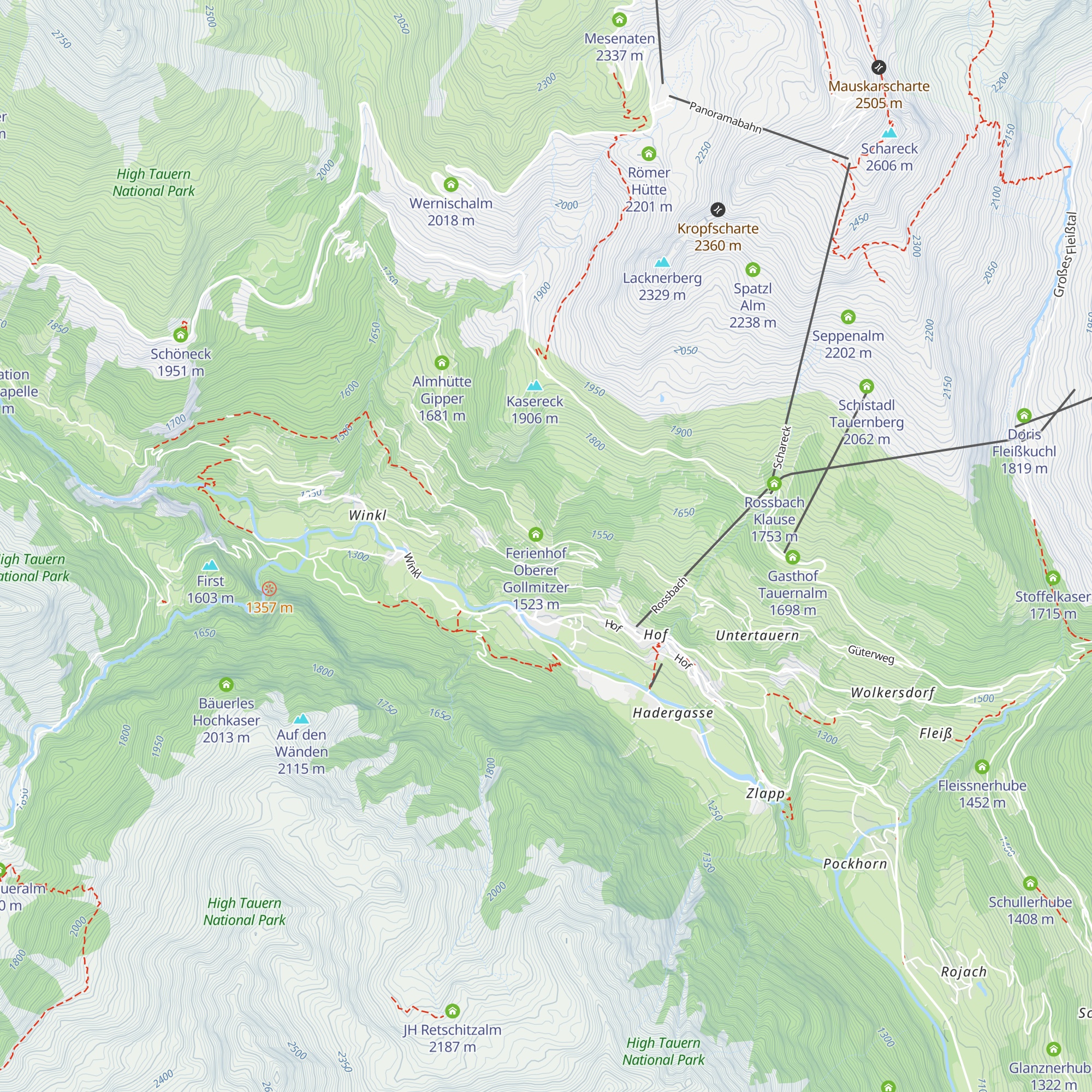 Hohe Wand map
