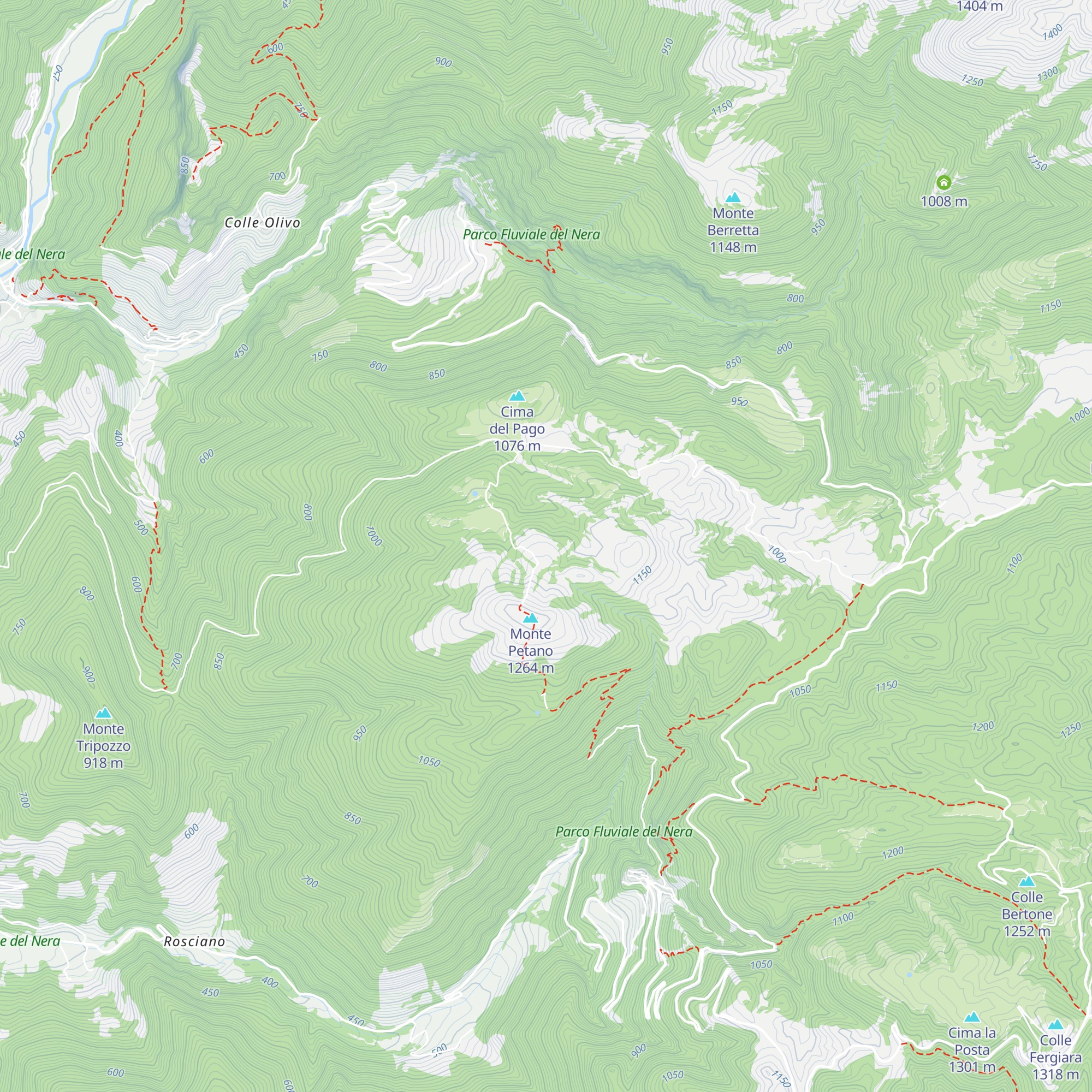 Rifugio Monte Petano map