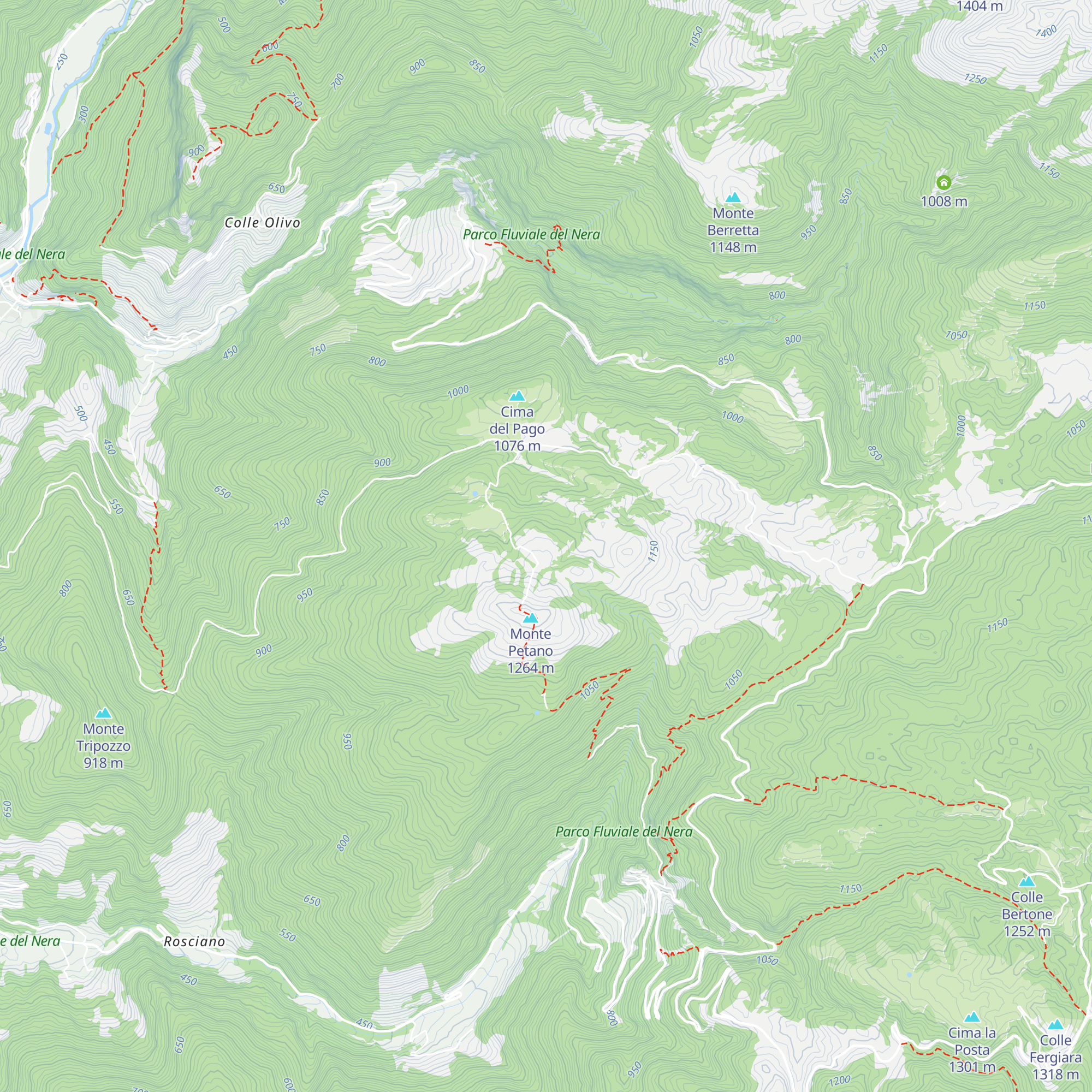 Rifugio Monte Petano map