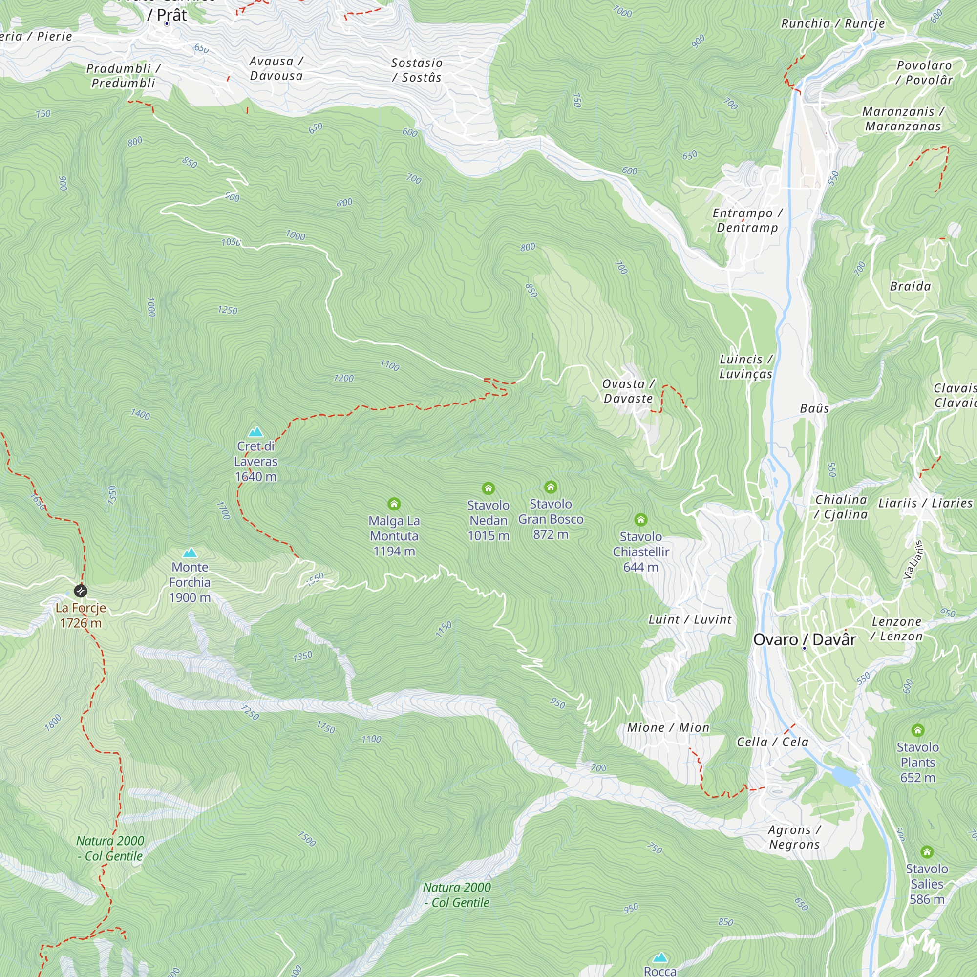Stavolo Nedan map