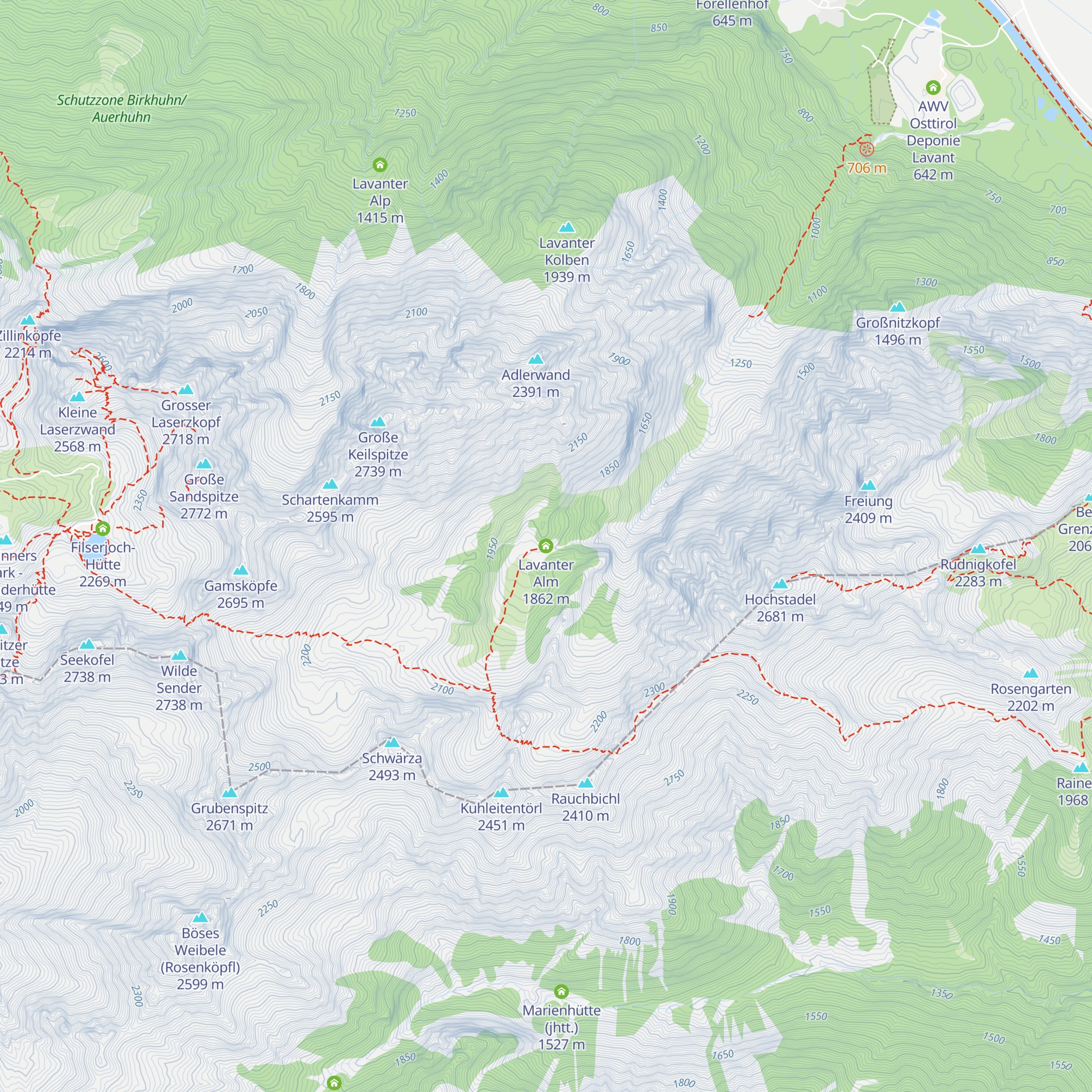 Lavanter Alm map
