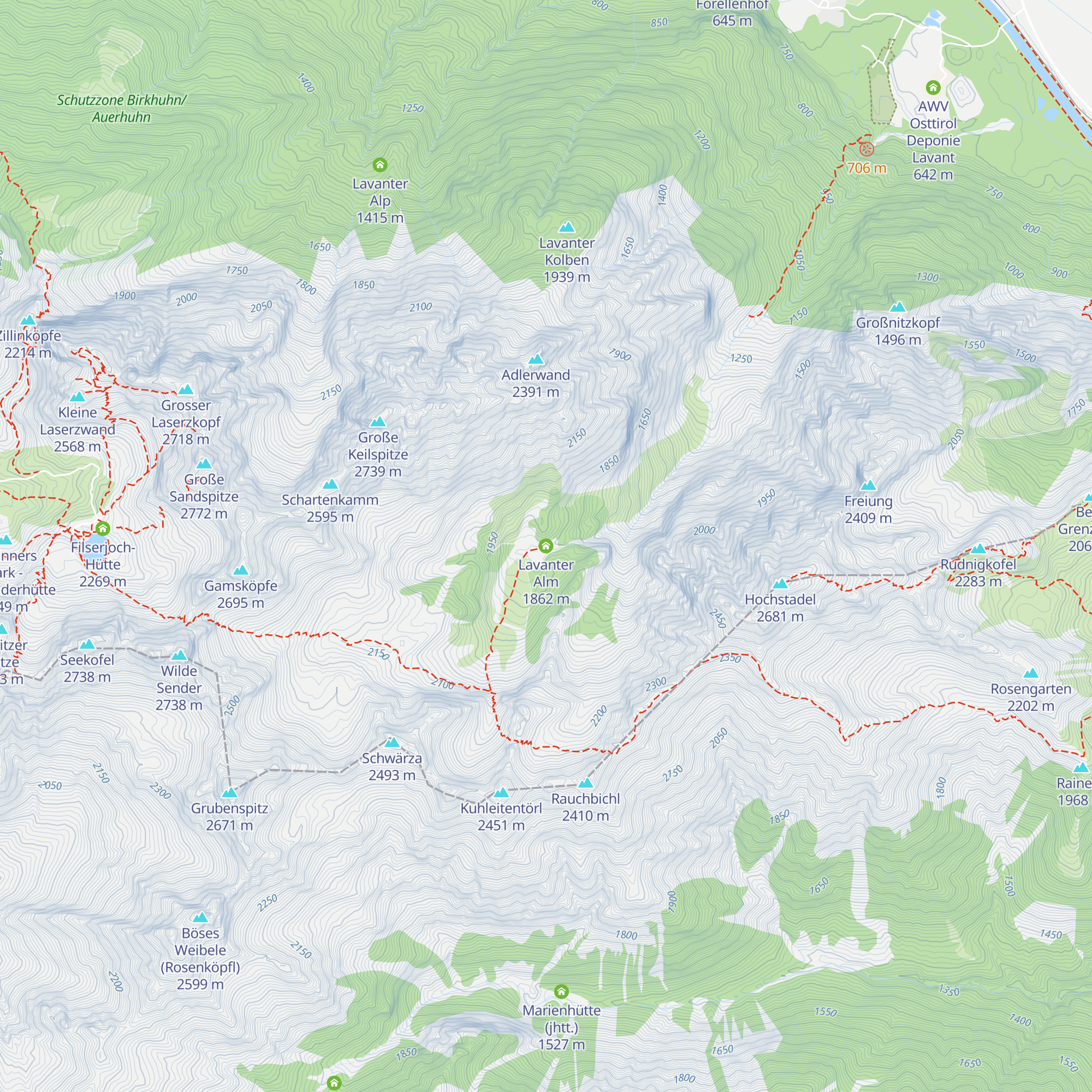 Lavanter Alm map