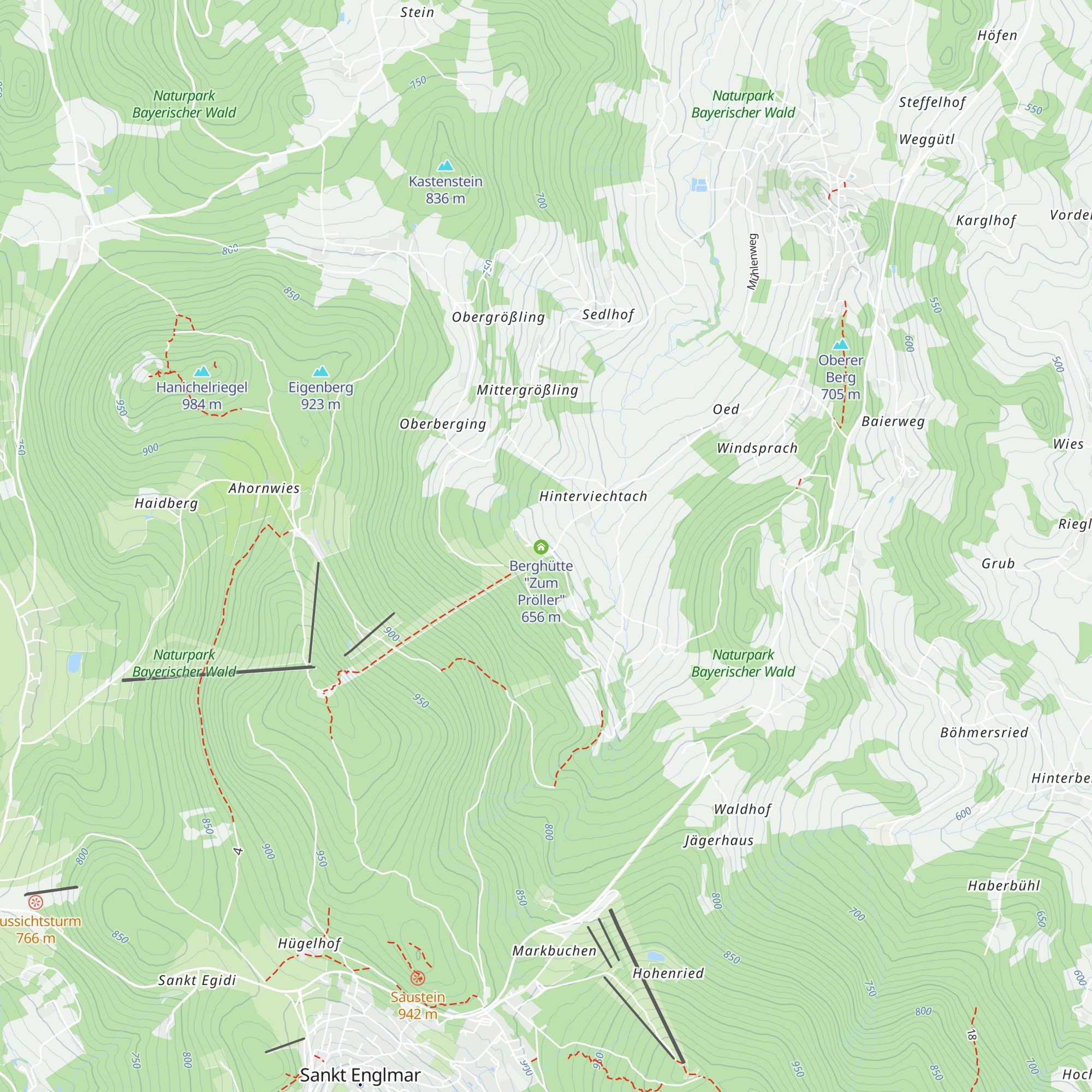 Bärwurz-Resl-Hüttn map