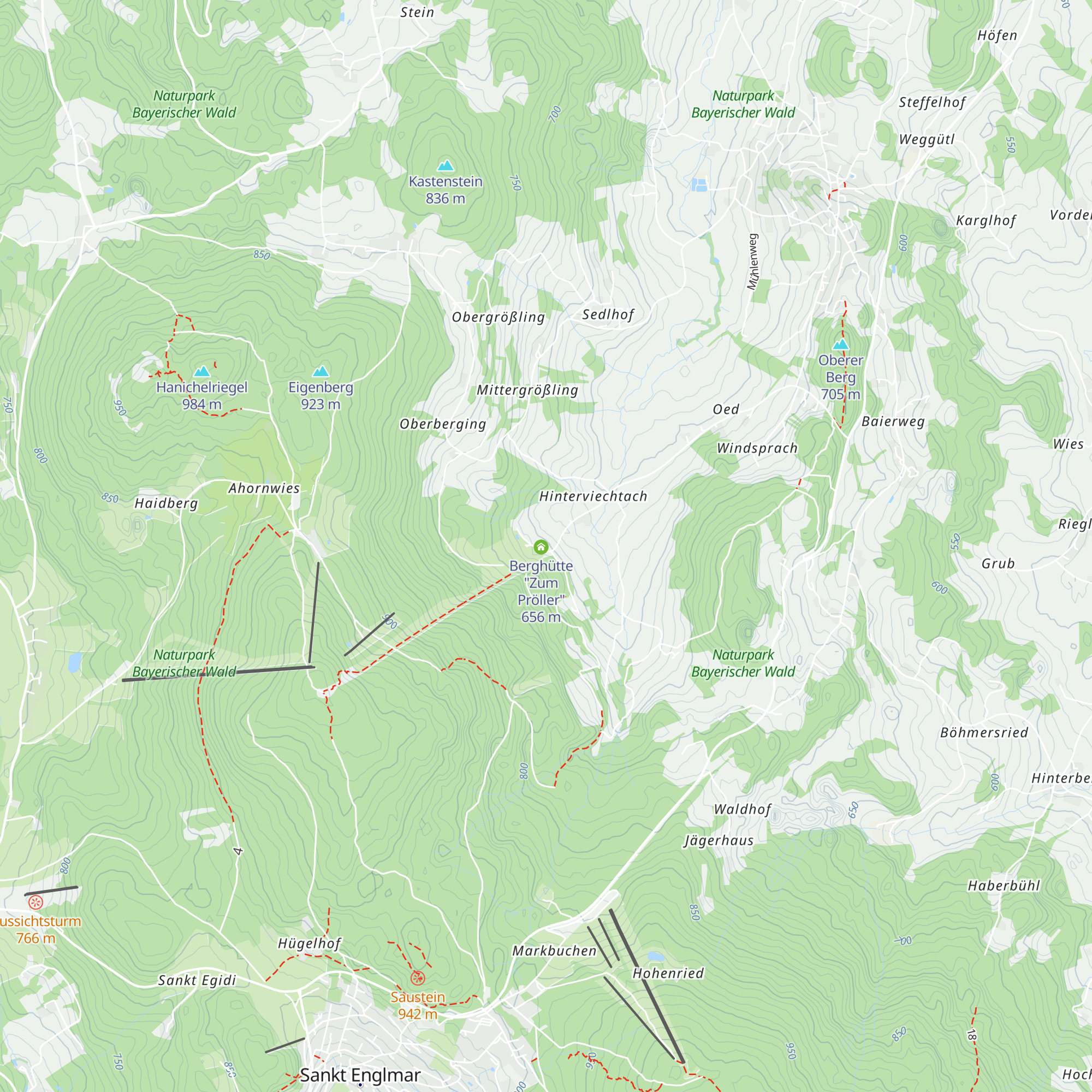 Bärwurz-Resl-Hüttn map