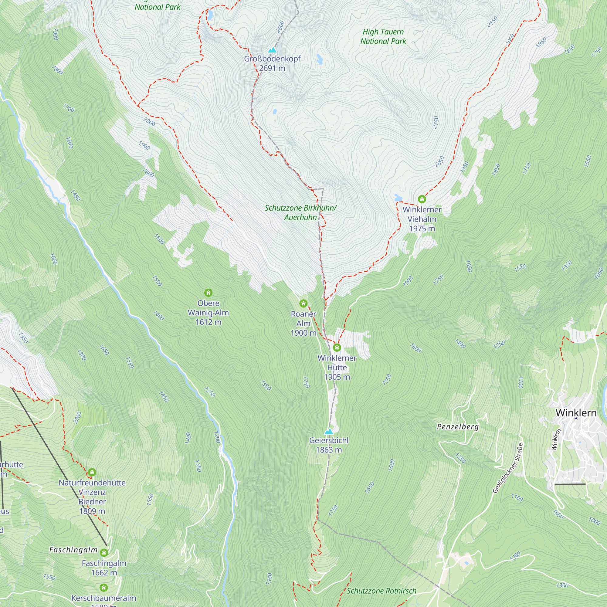 Roaner Alm map