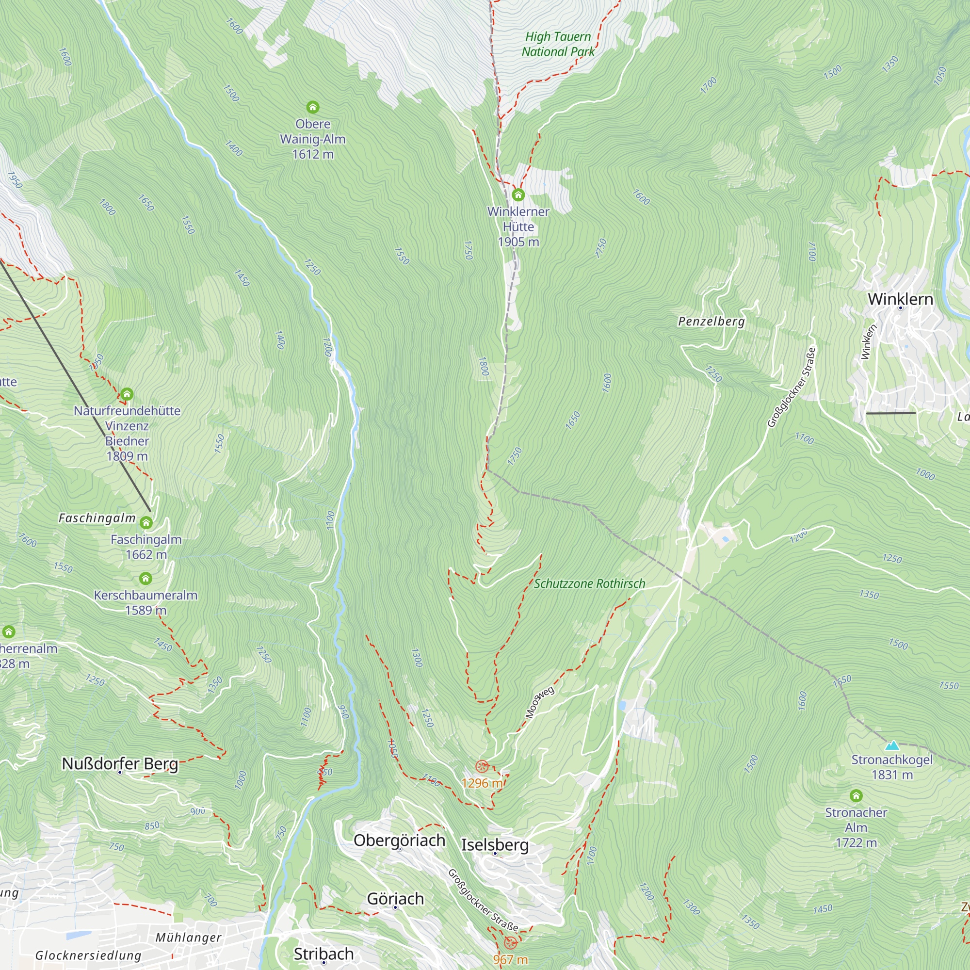 Straganz Alm map