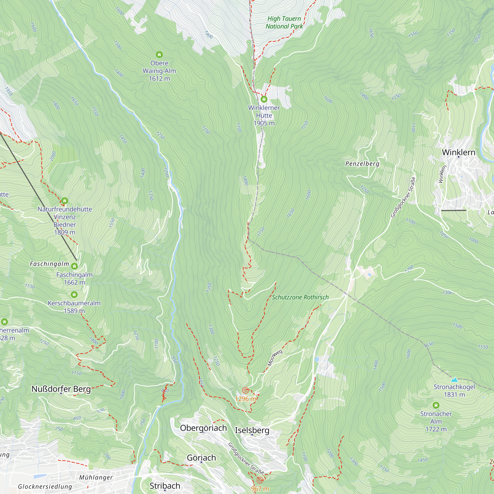 Straganz Alm map
