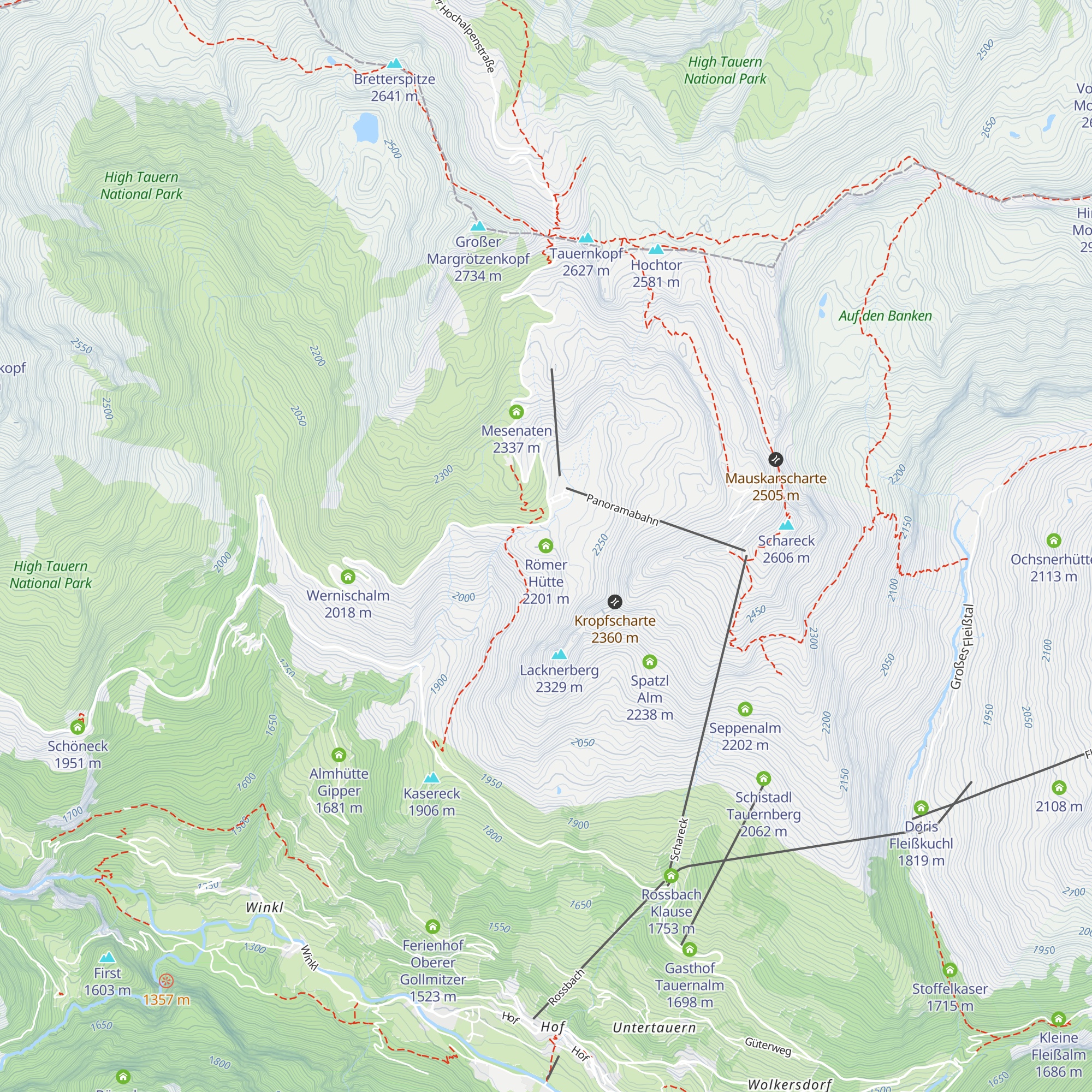 Römer Hütte map