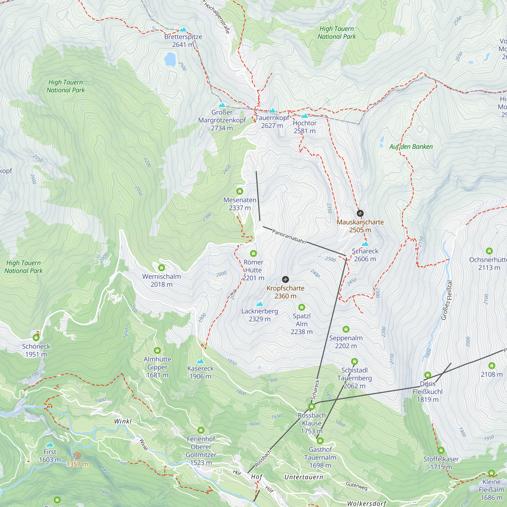 Römer Hütte map