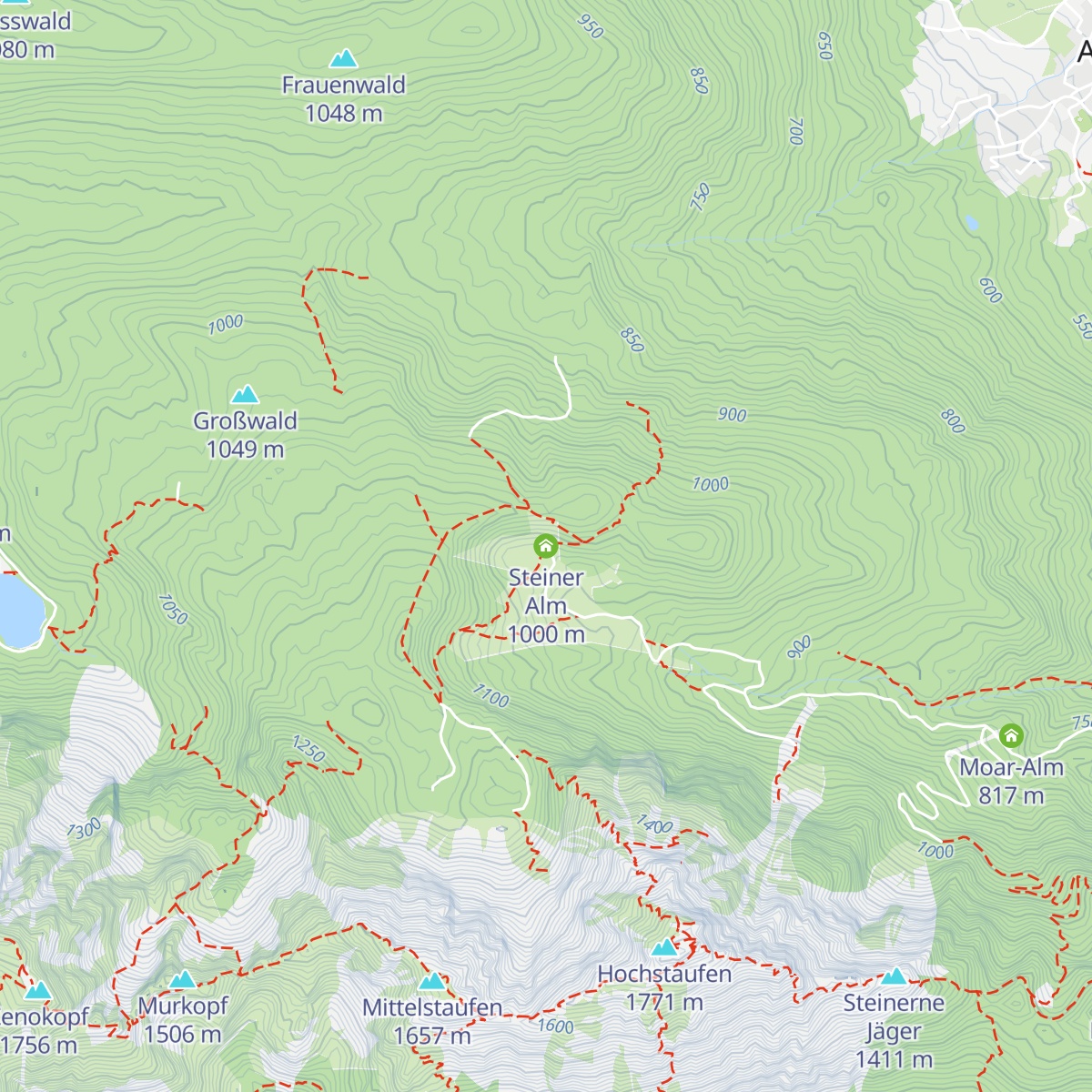 Steiner Alm map