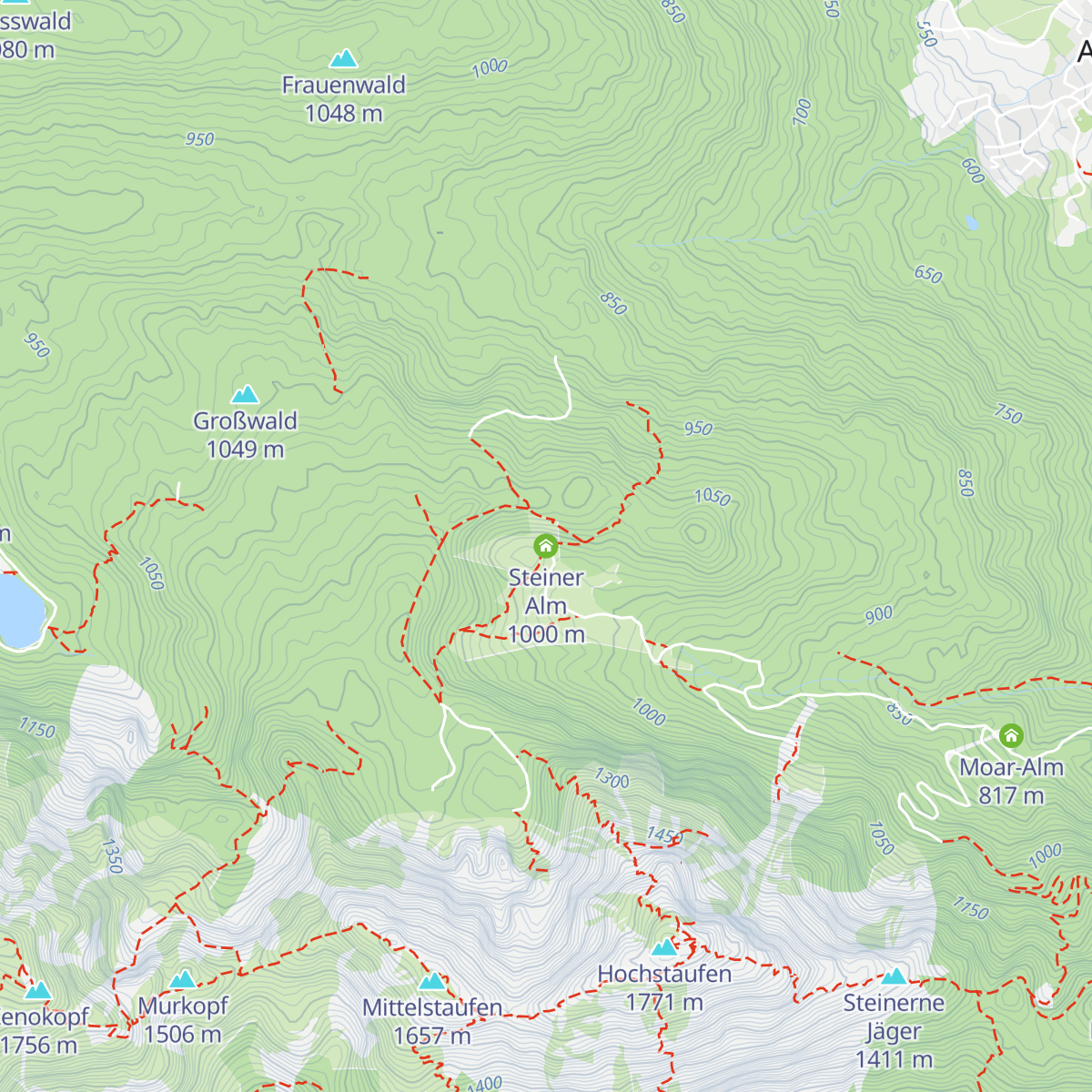 Steiner Alm map