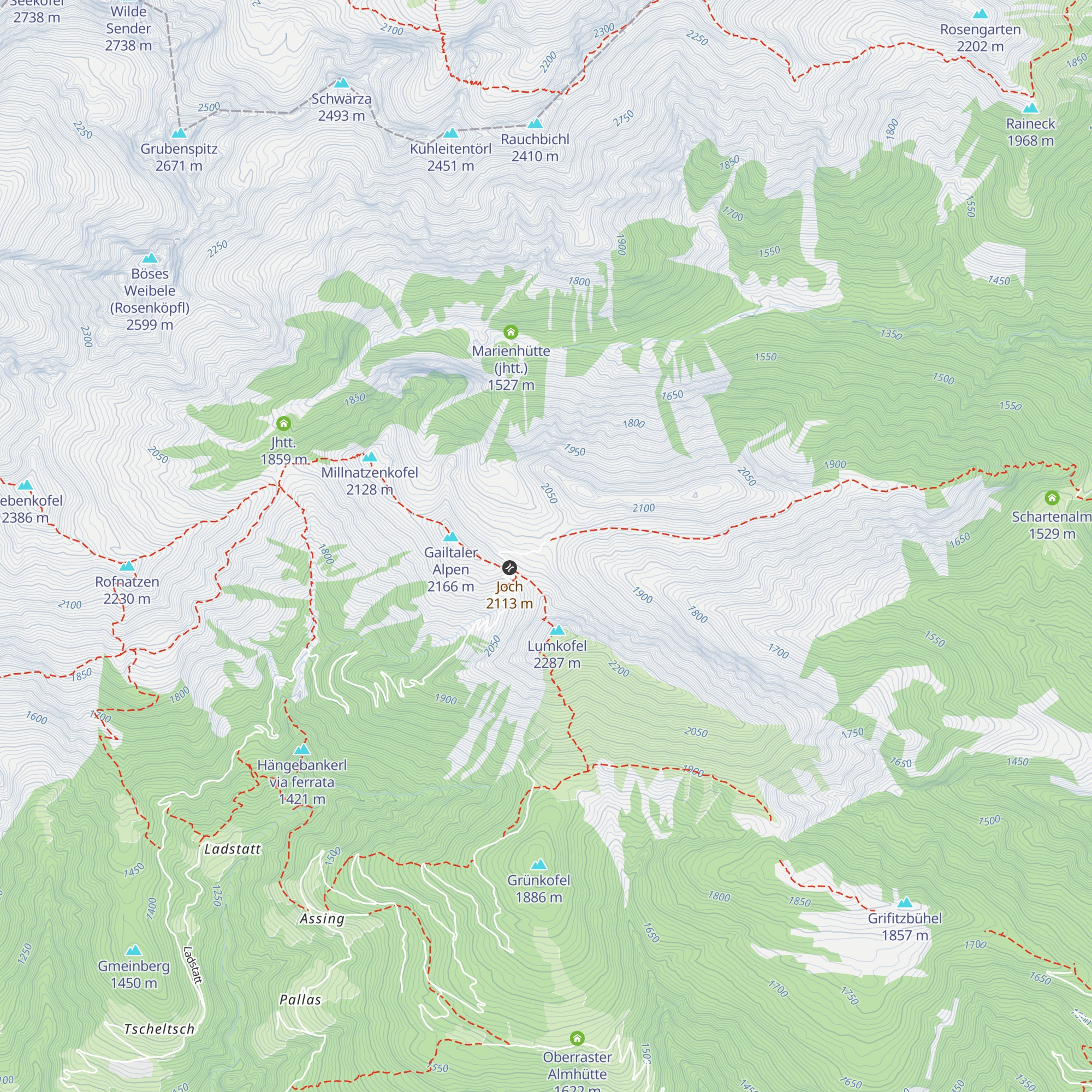 Jagdhütte Schulteralpe map