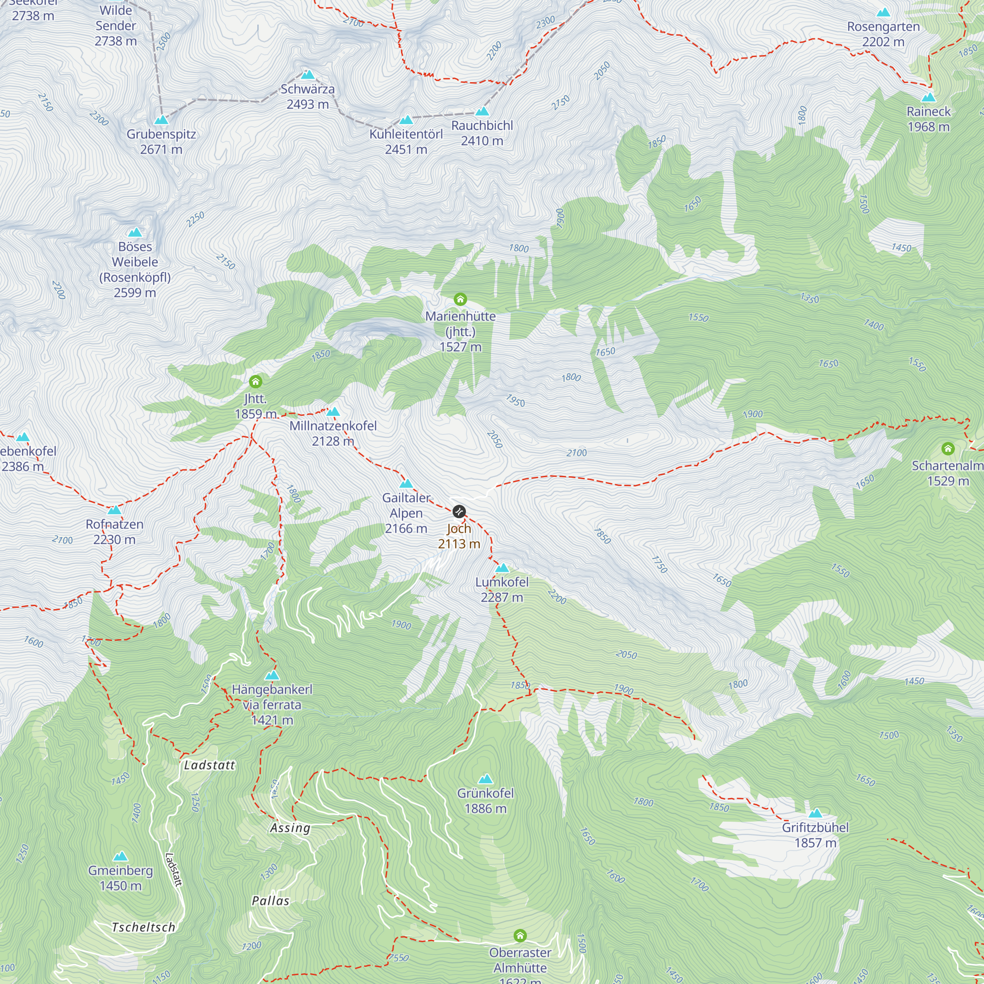 Jagdhütte Schulteralpe map