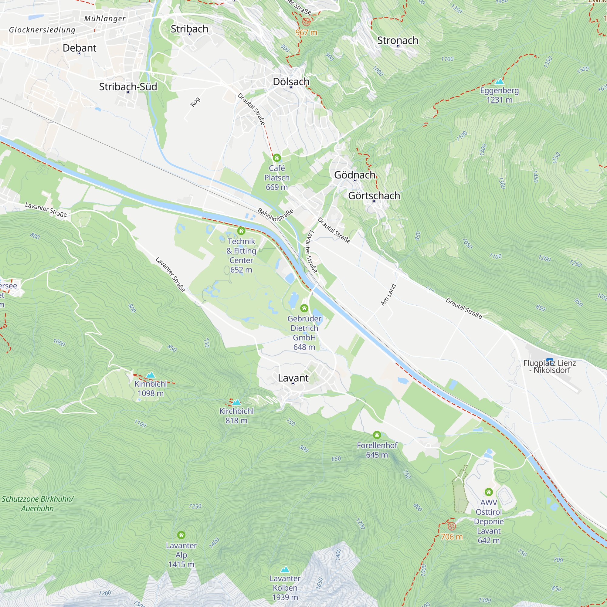 Nassbaggerung Lavant map