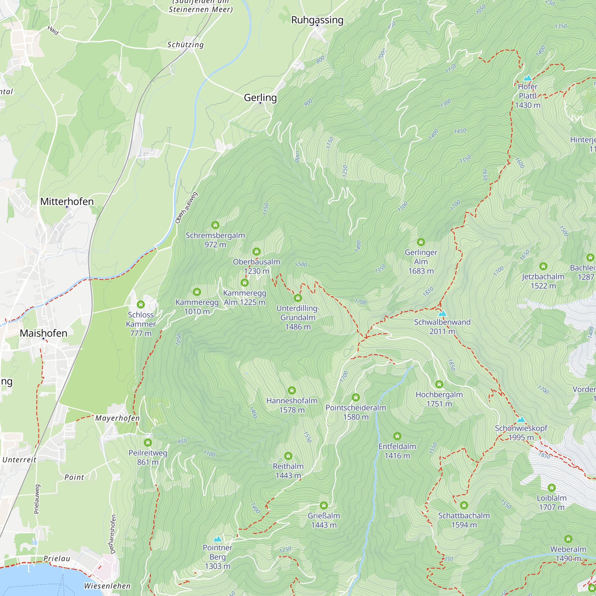 Unterdilling-Grundalm map
