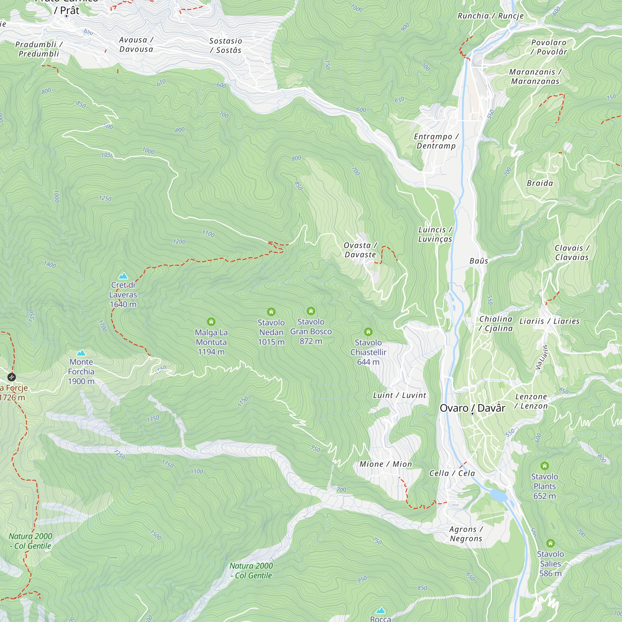 Stavolo Gran Bosco map