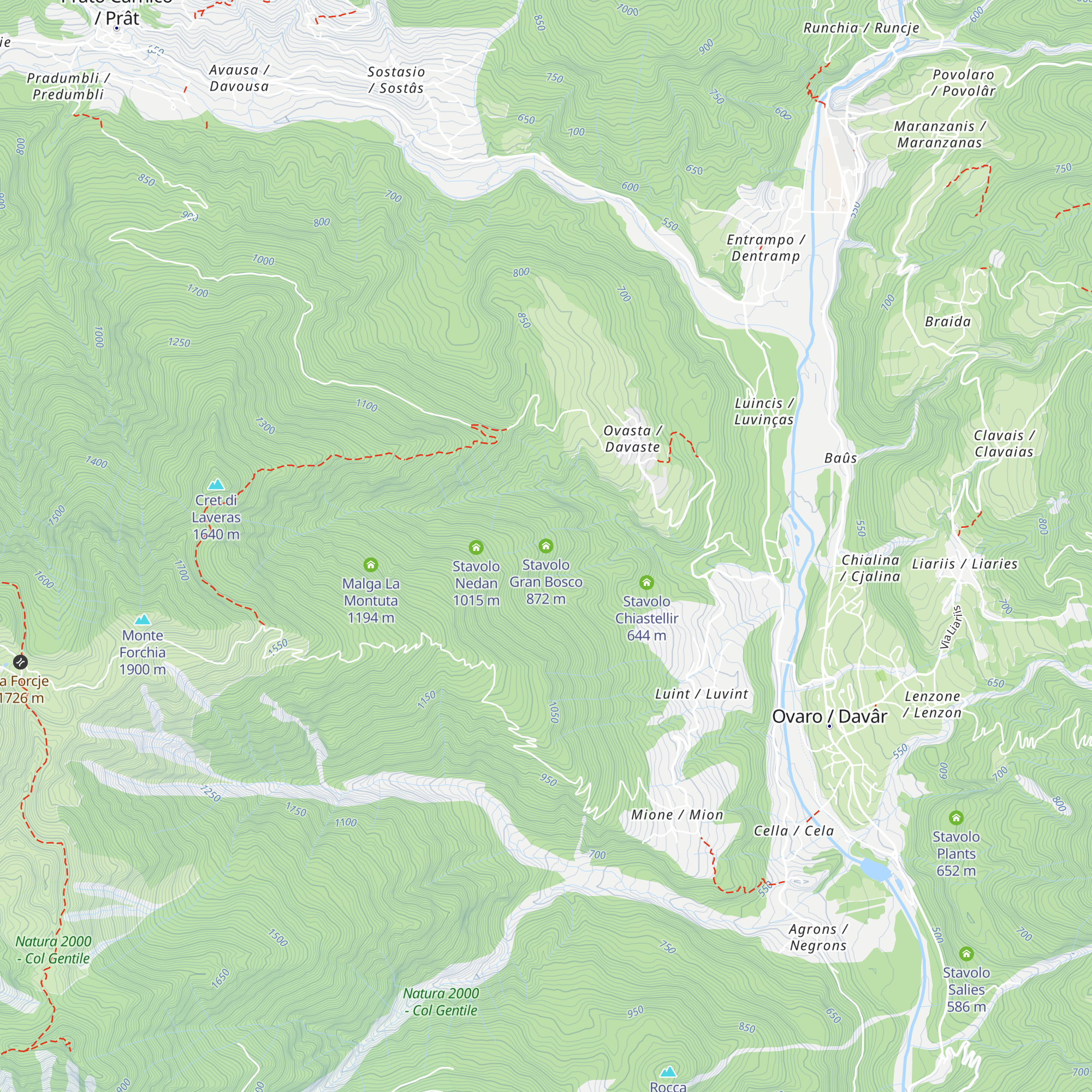 Stavolo Gran Bosco map