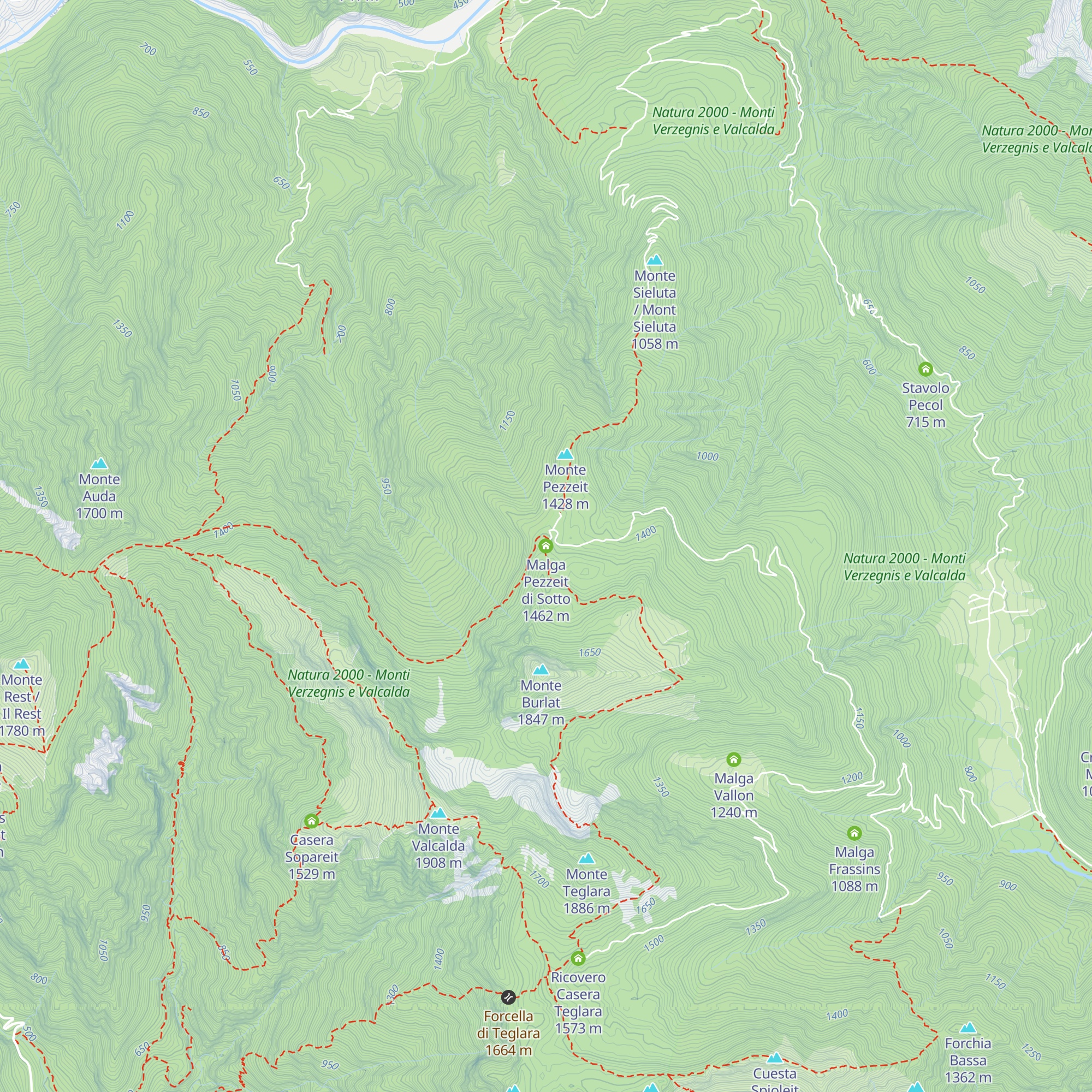 Malga Pezzeit di Sotto map