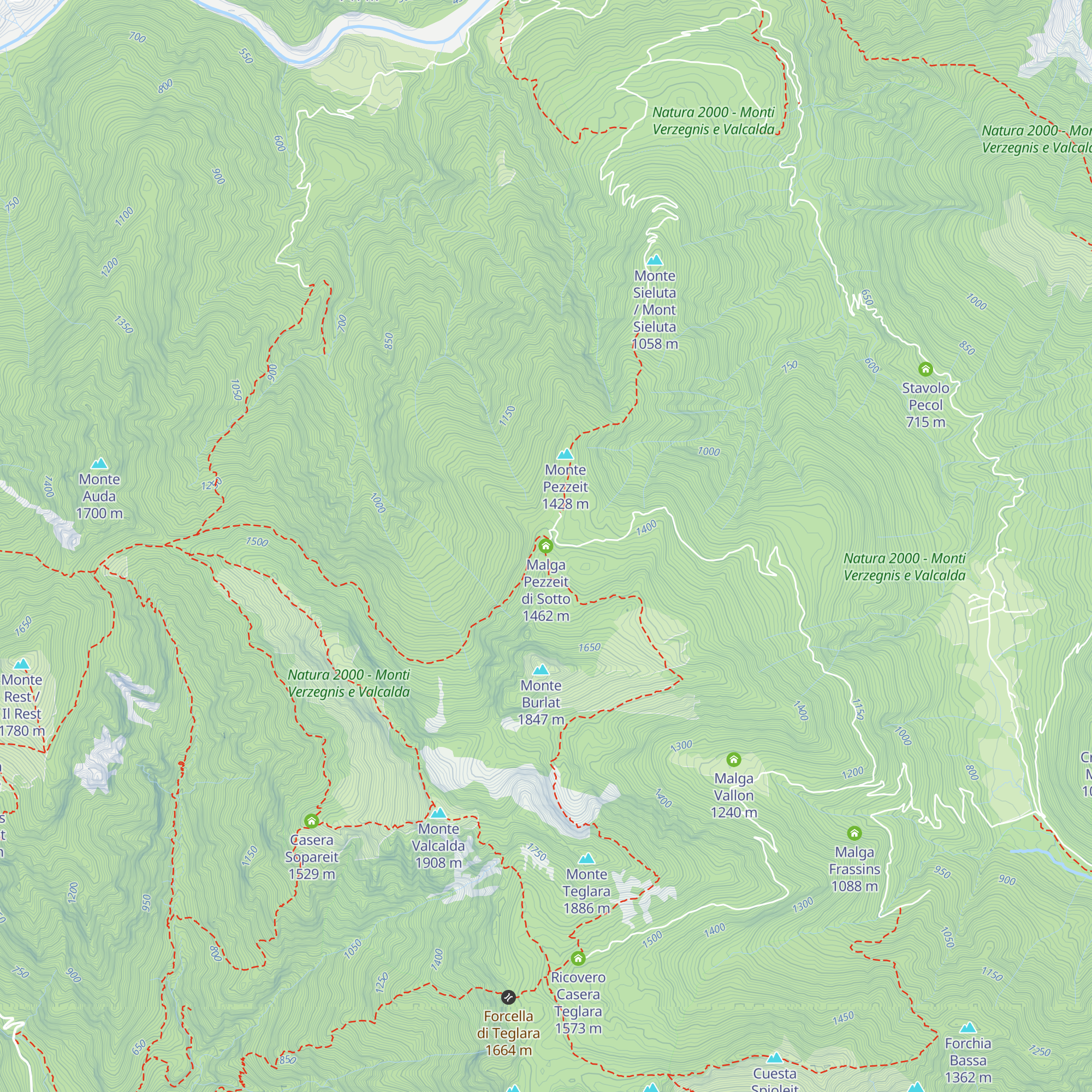 Malga Pezzeit di Sotto map