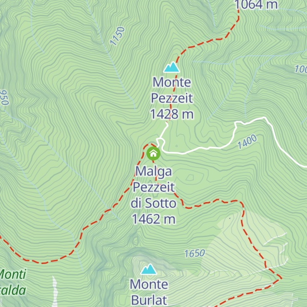 Map of Malga Pezzeit di Sotto