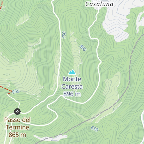 Map of Monte Caresta