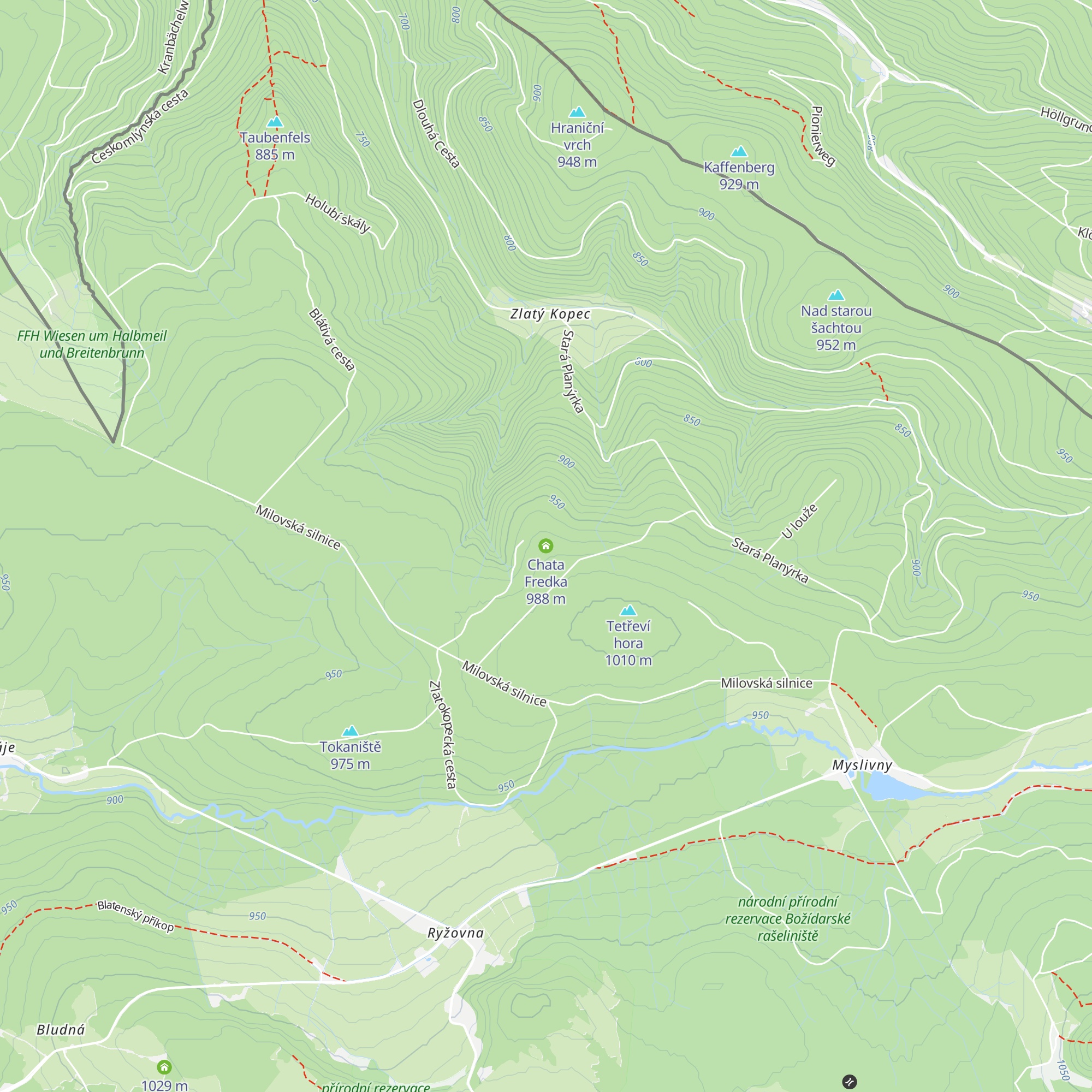 Chata Fredka map