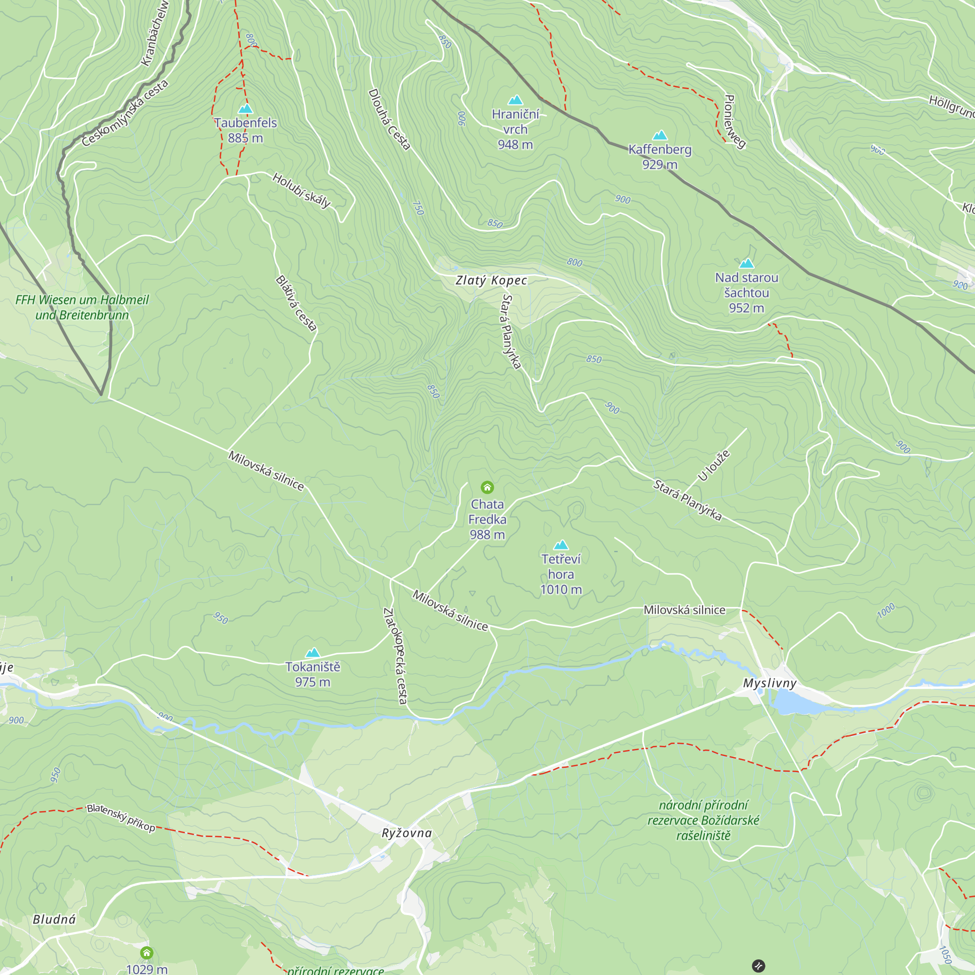 Chata Fredka map