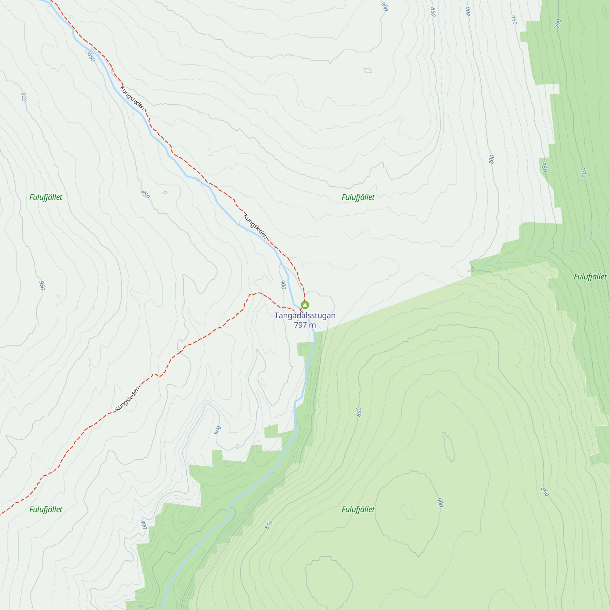Tangådalsstugan map