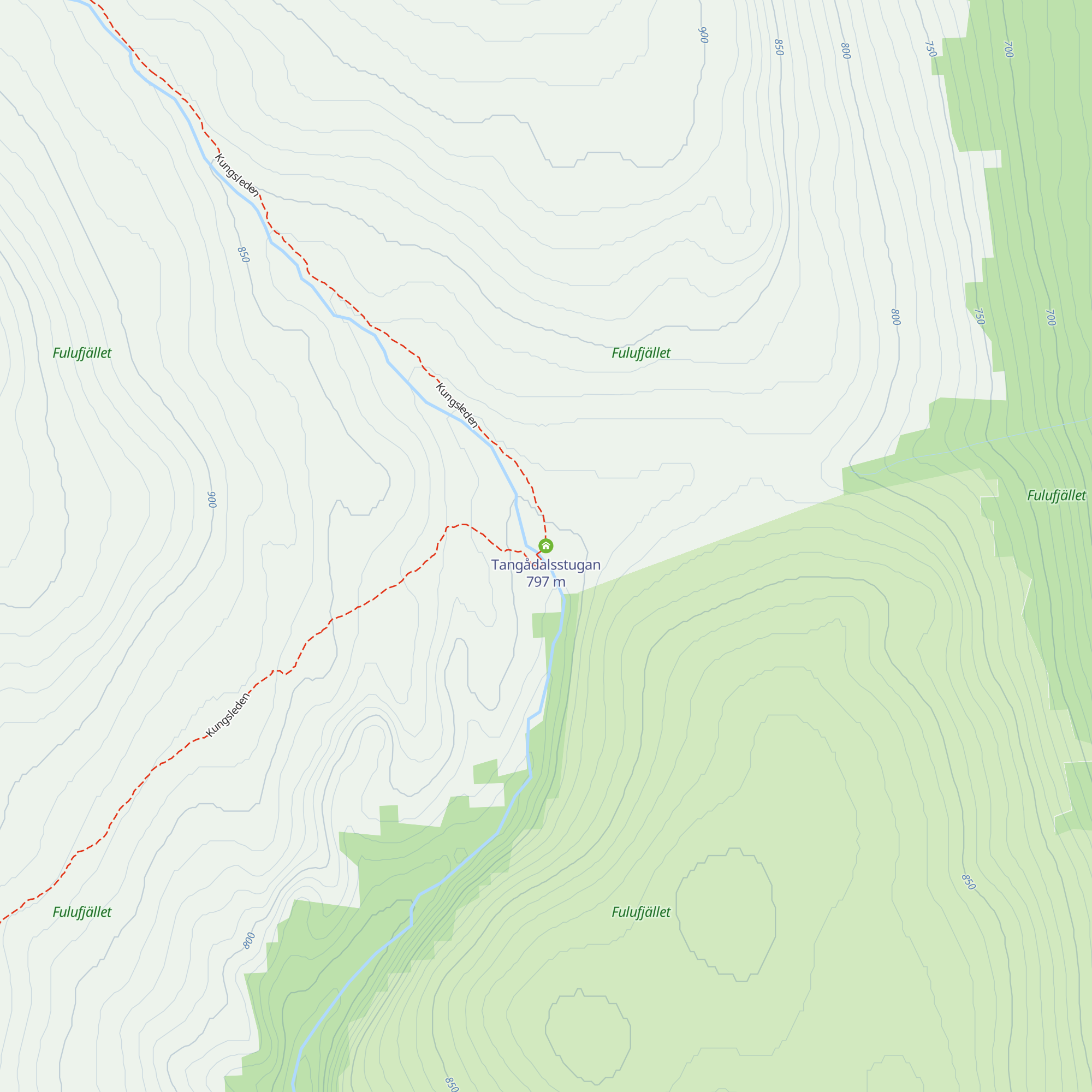 Tangådalsstugan map