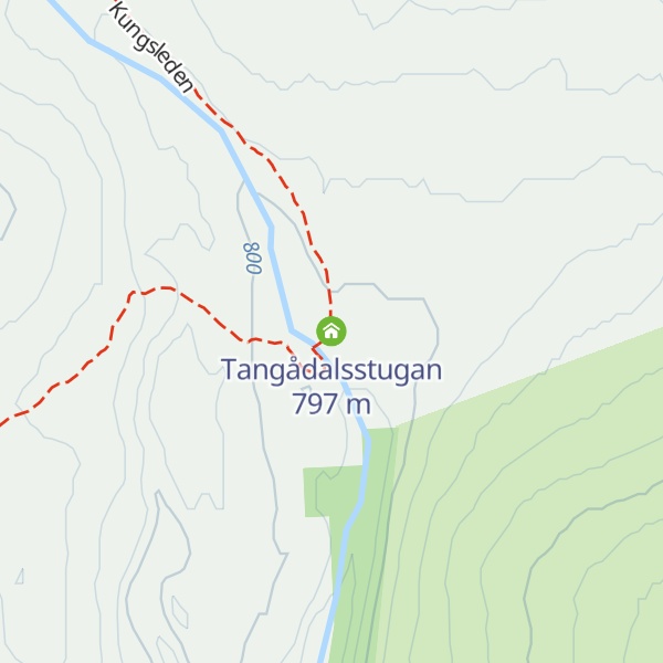 Map of Tangådalsstugan