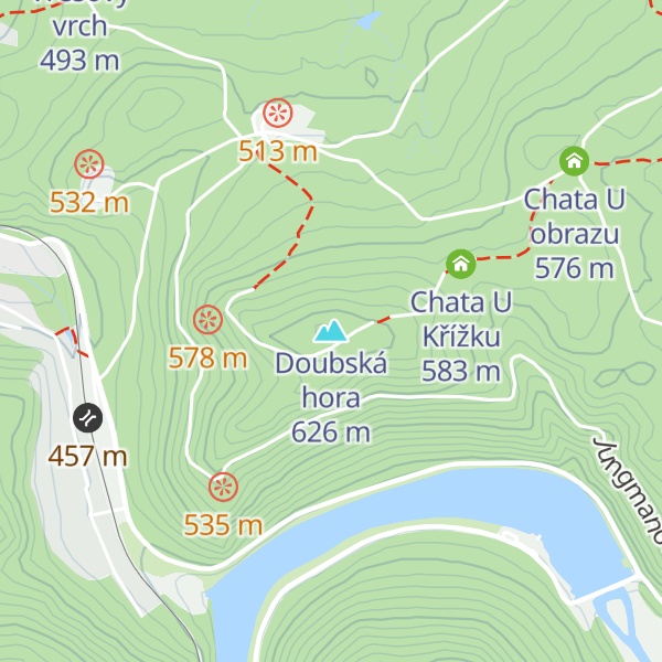Map of Doubská hora