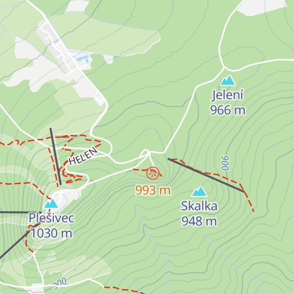 Map of Švýcarská bouda