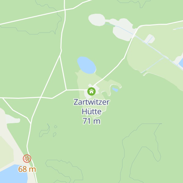 Map of Zartwitzer Hütte