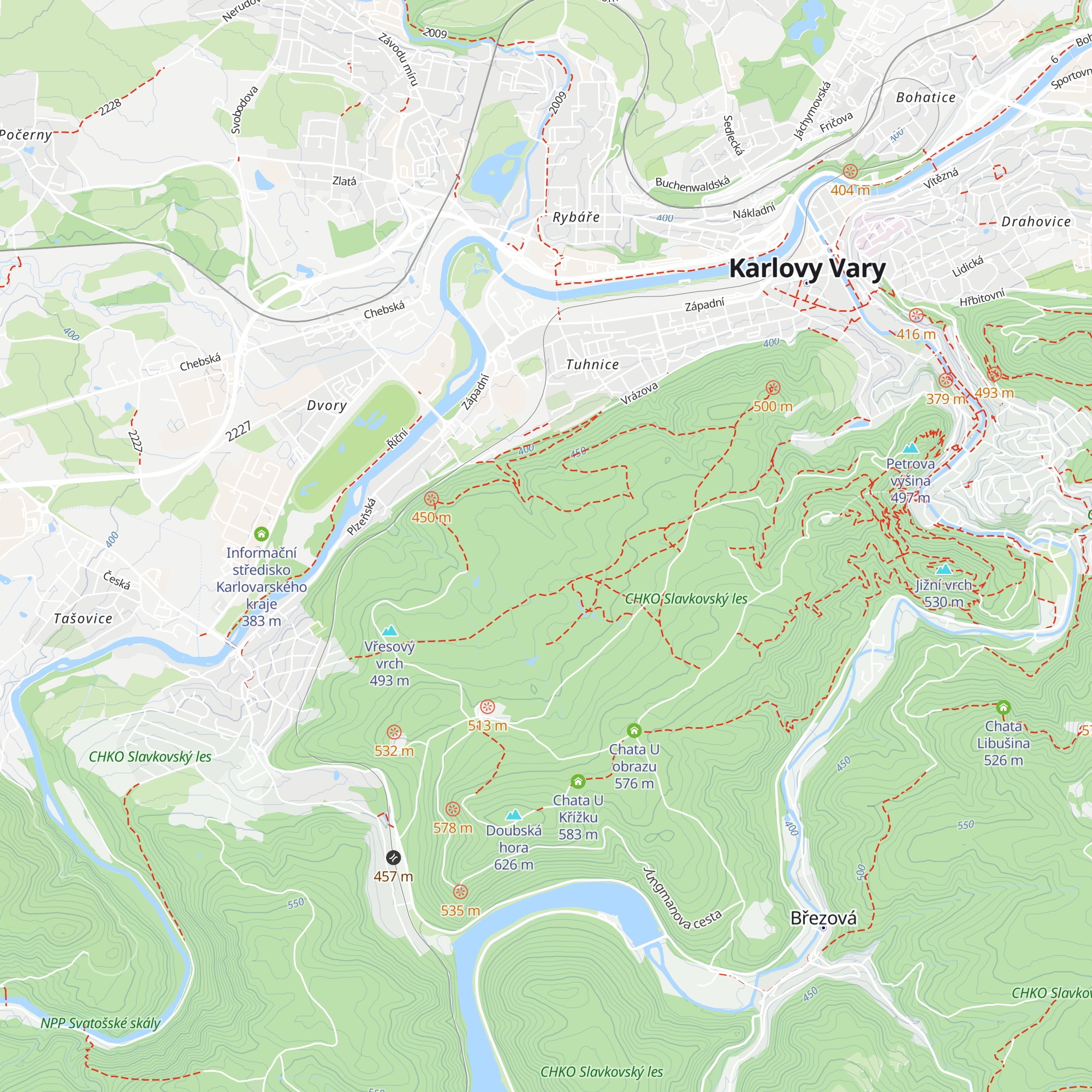 Chata Jezdecká map