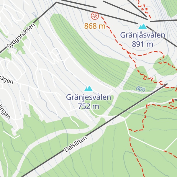 Map of Gränjesvålen
