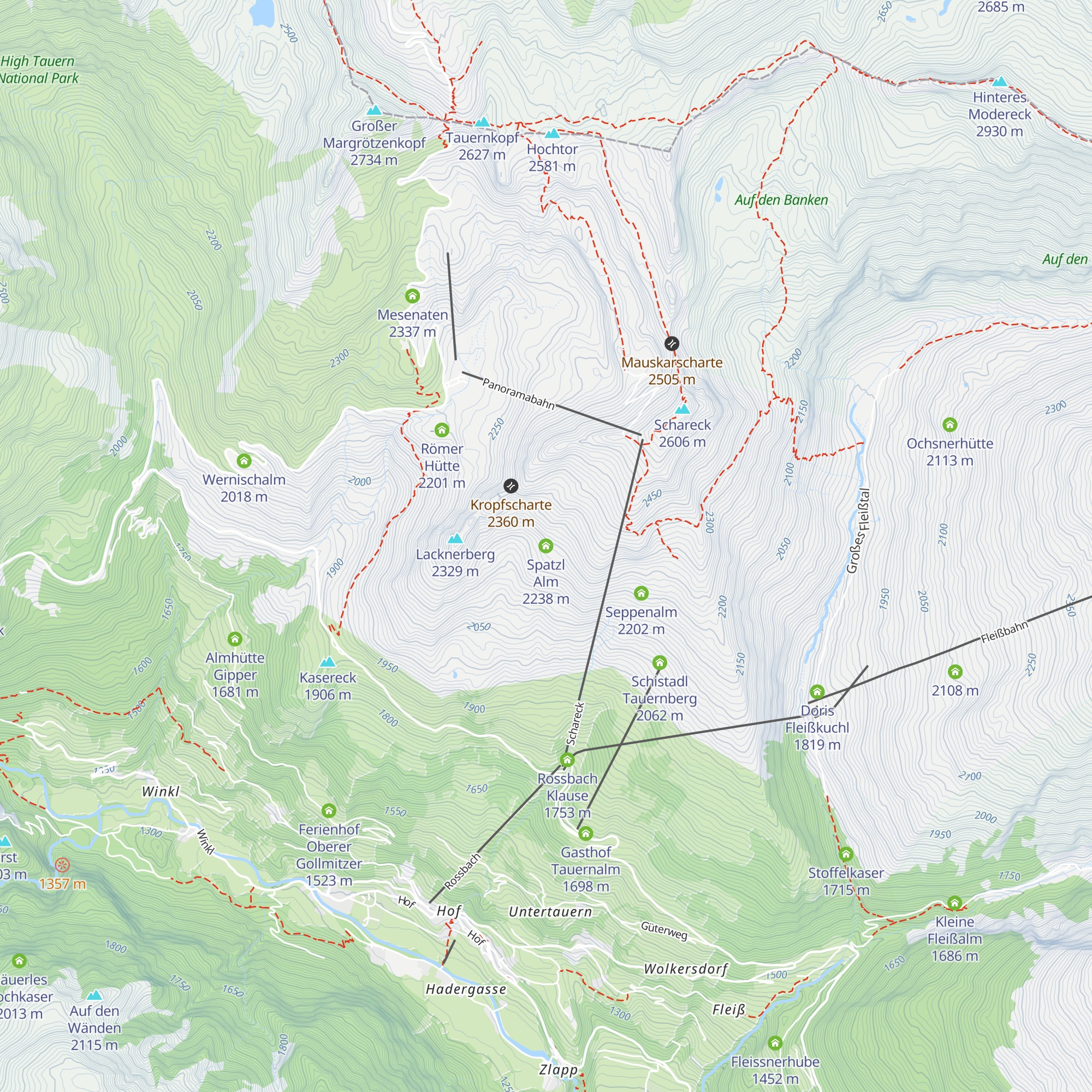 Spatzl Alm map