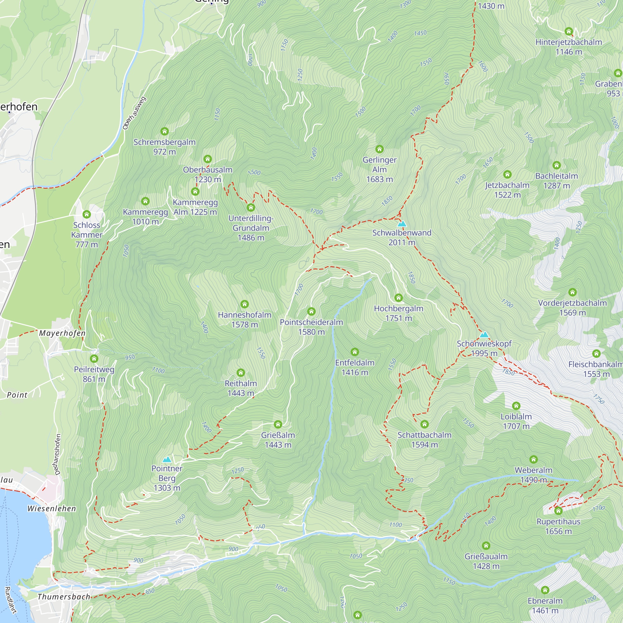 Pointscheideralm map