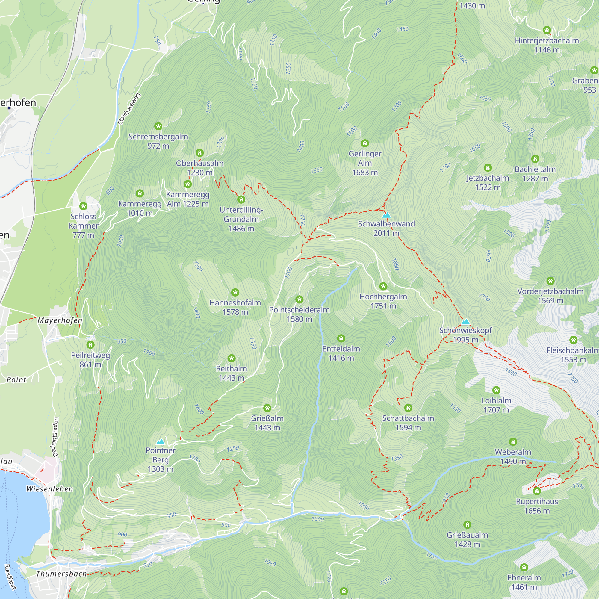 Pointscheideralm map