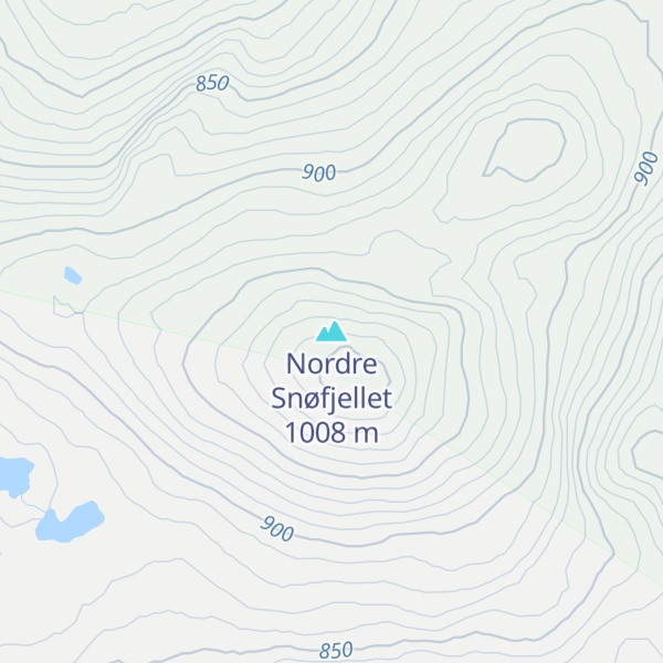 Map of Nordre Snøfjellet