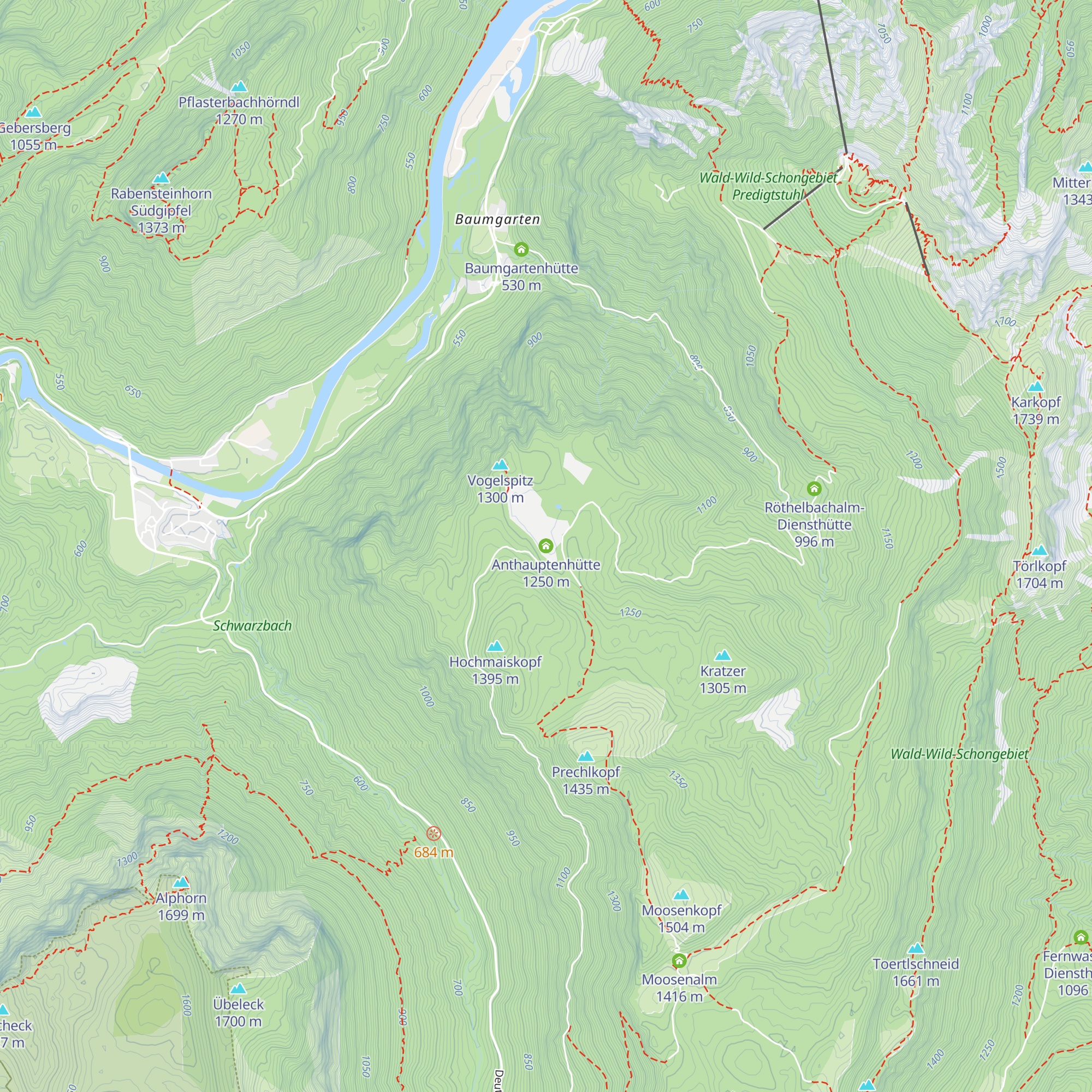 Anthauptenhütte map