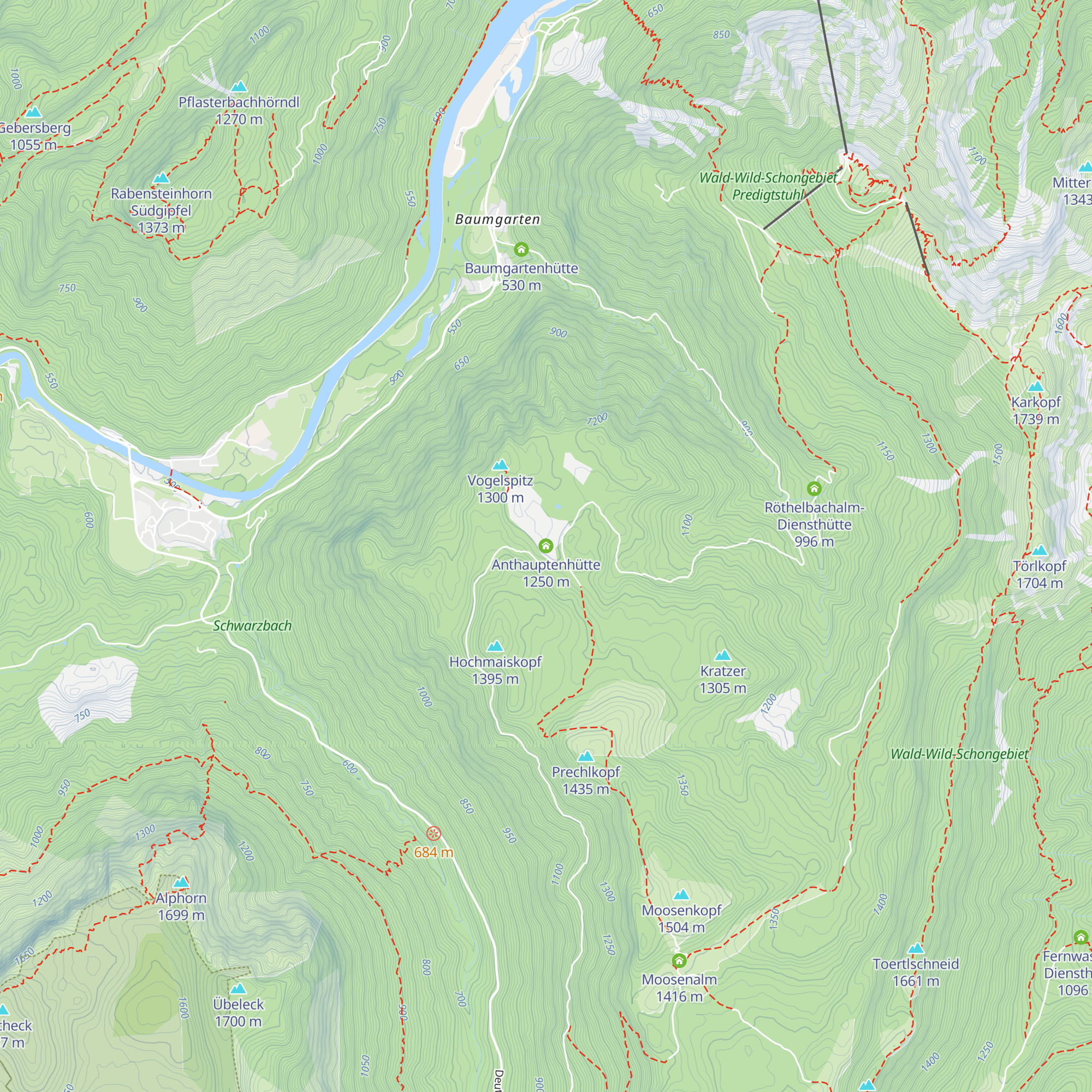 Anthauptenhütte map