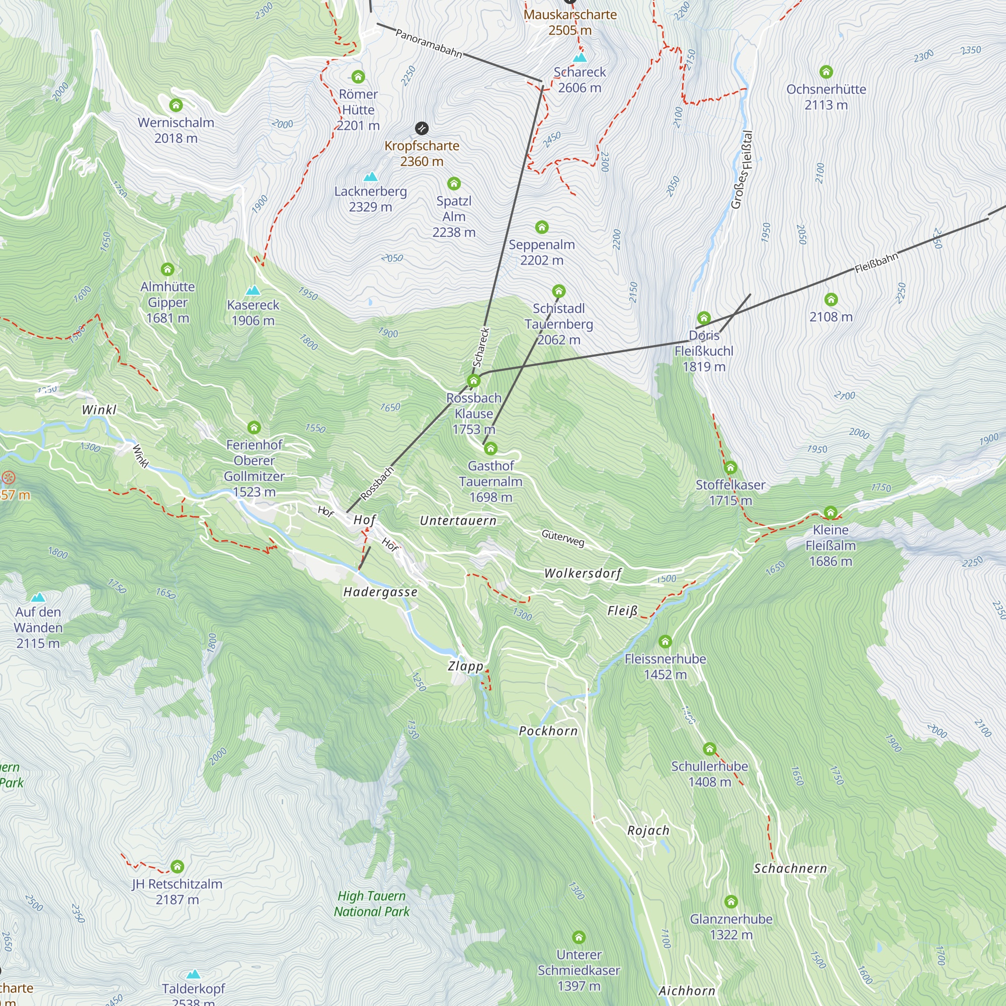 Gruberhube map