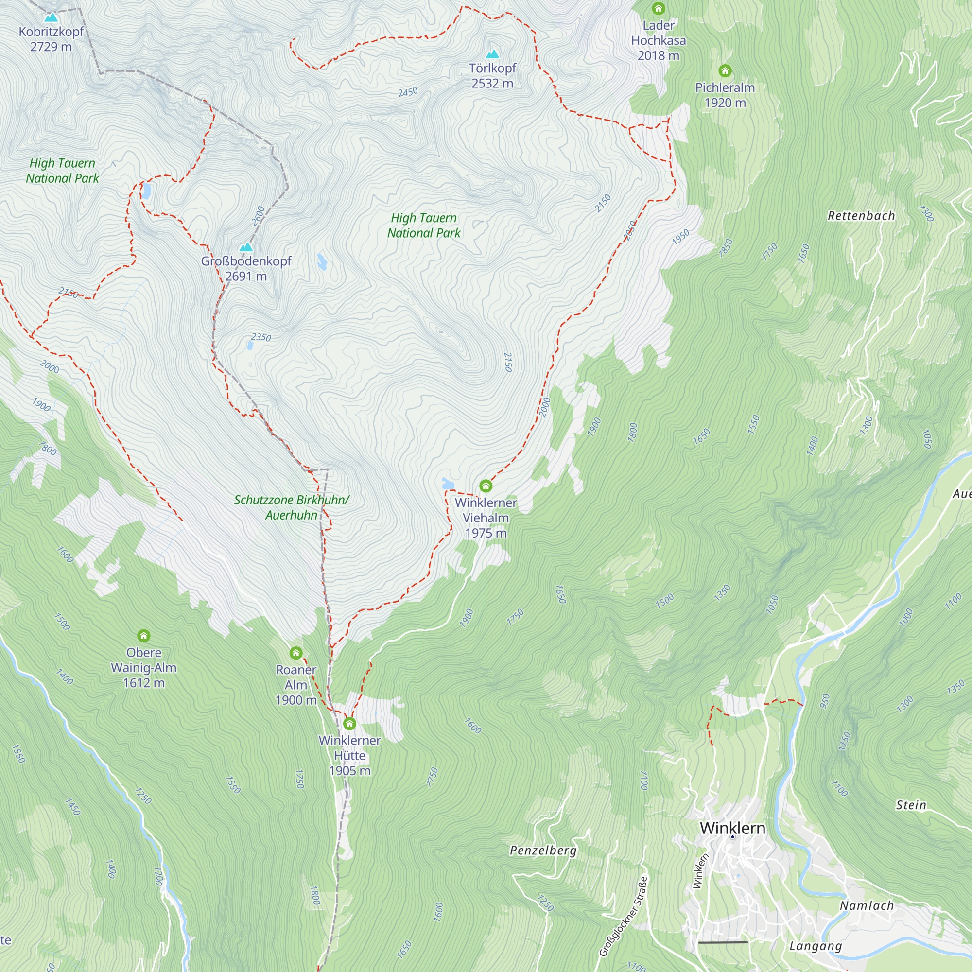 Winklerner Viehalm map