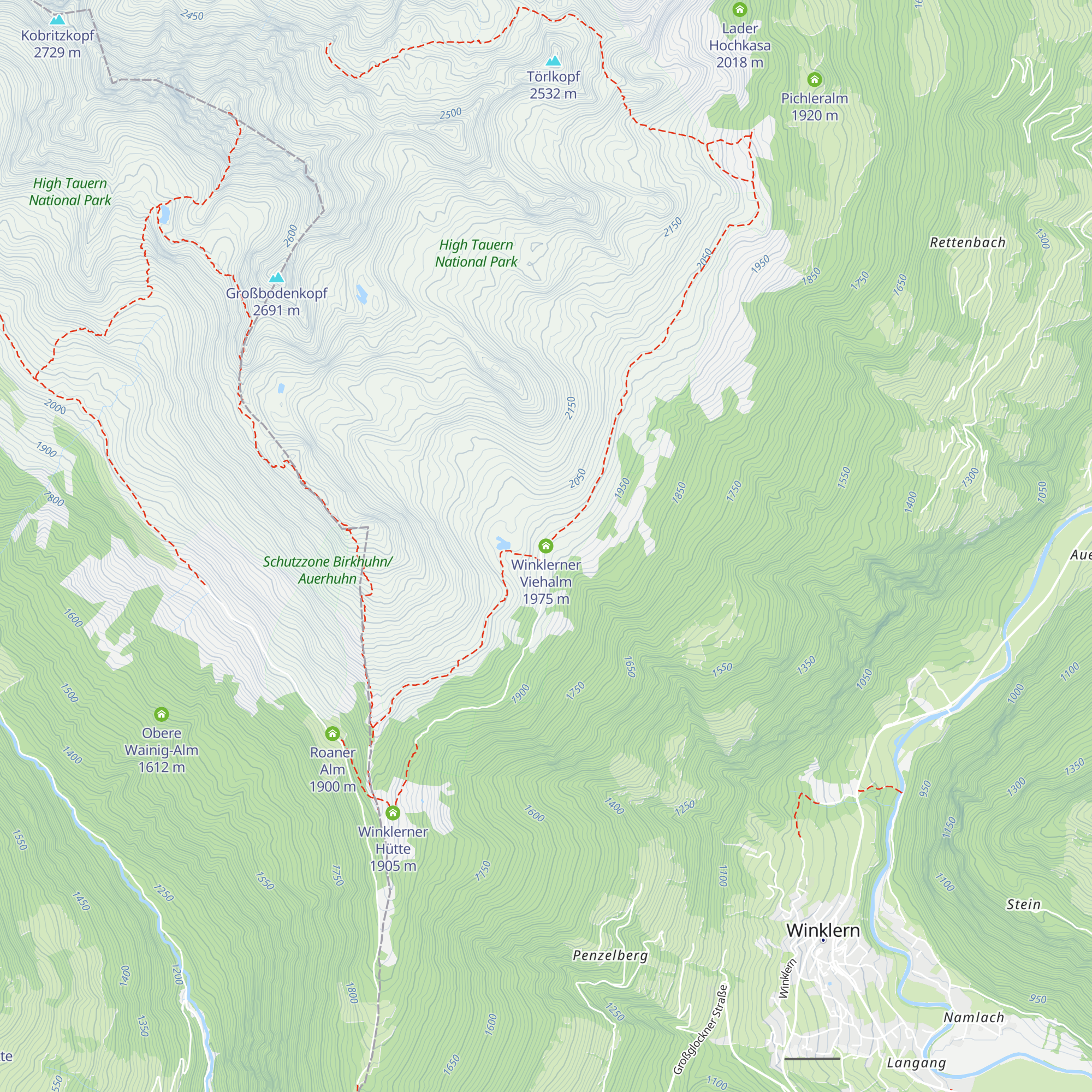 Winklerner Viehalm map